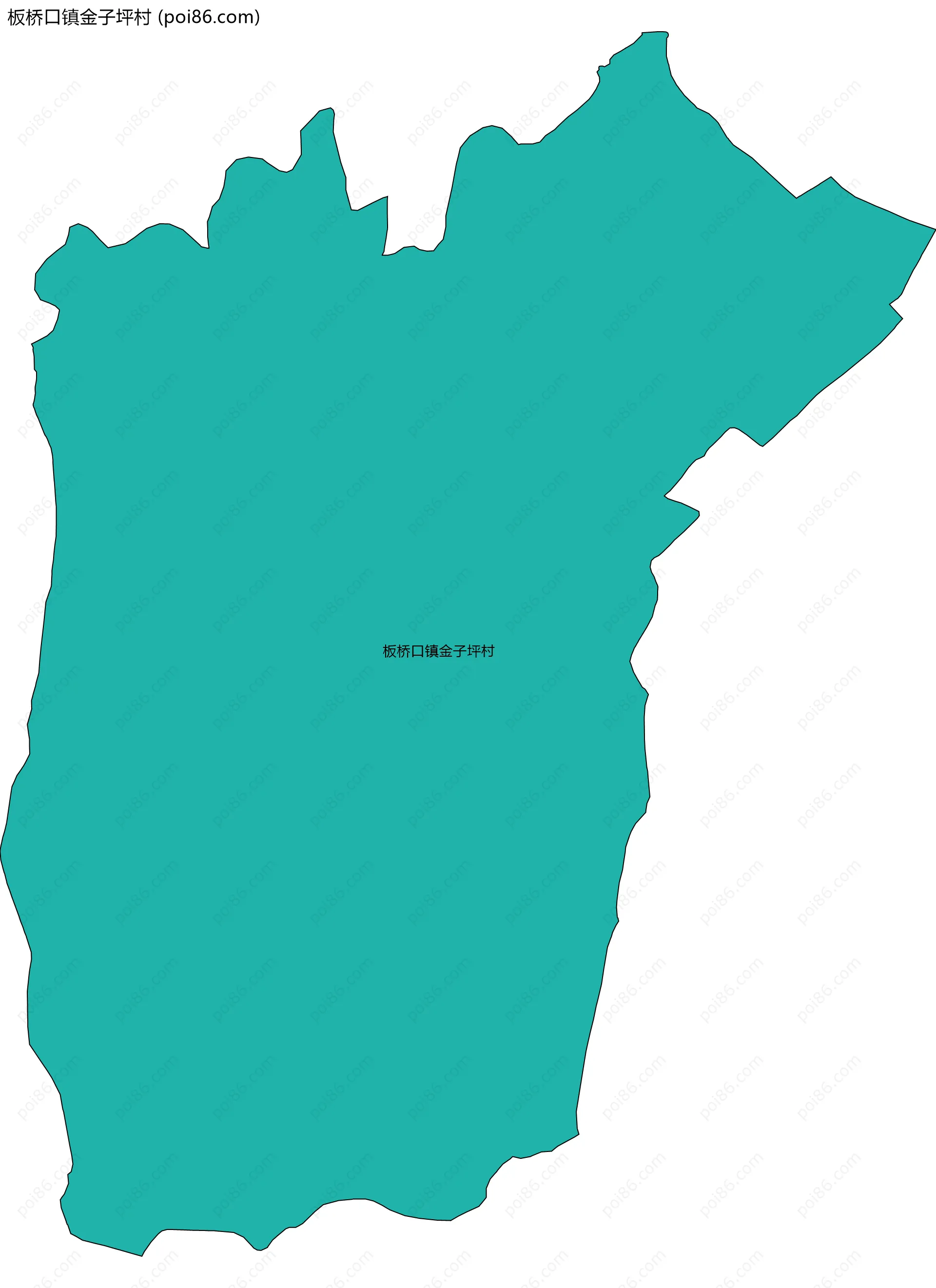 板桥口镇金子坪村边界地图