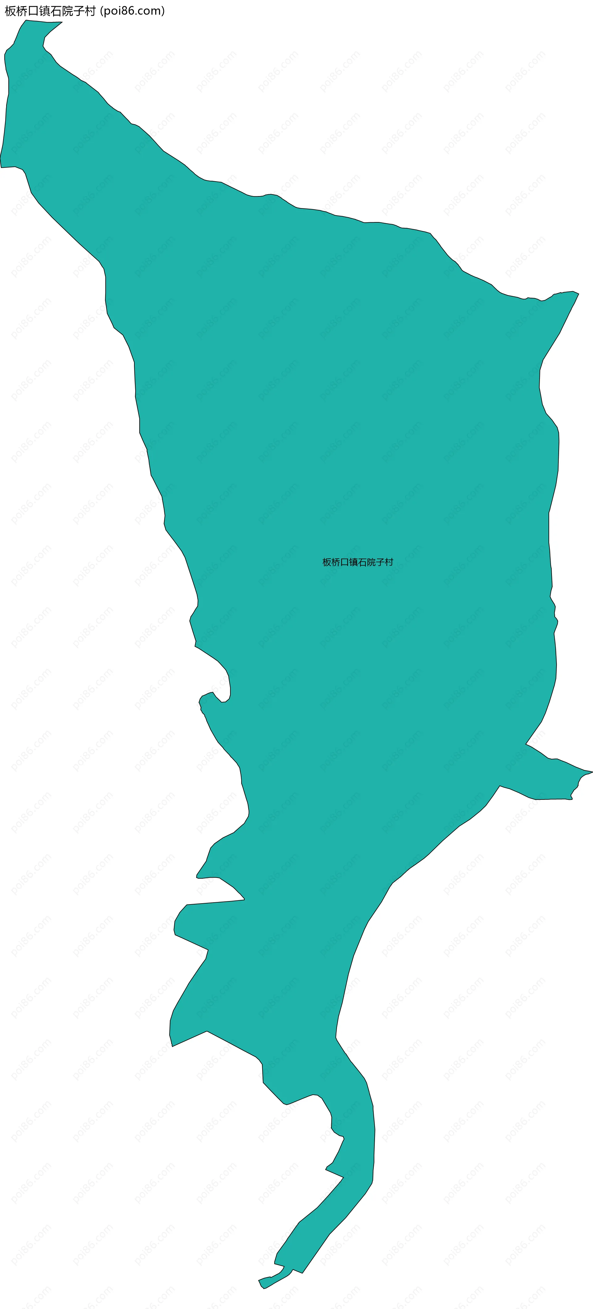 板桥口镇石院子村边界地图