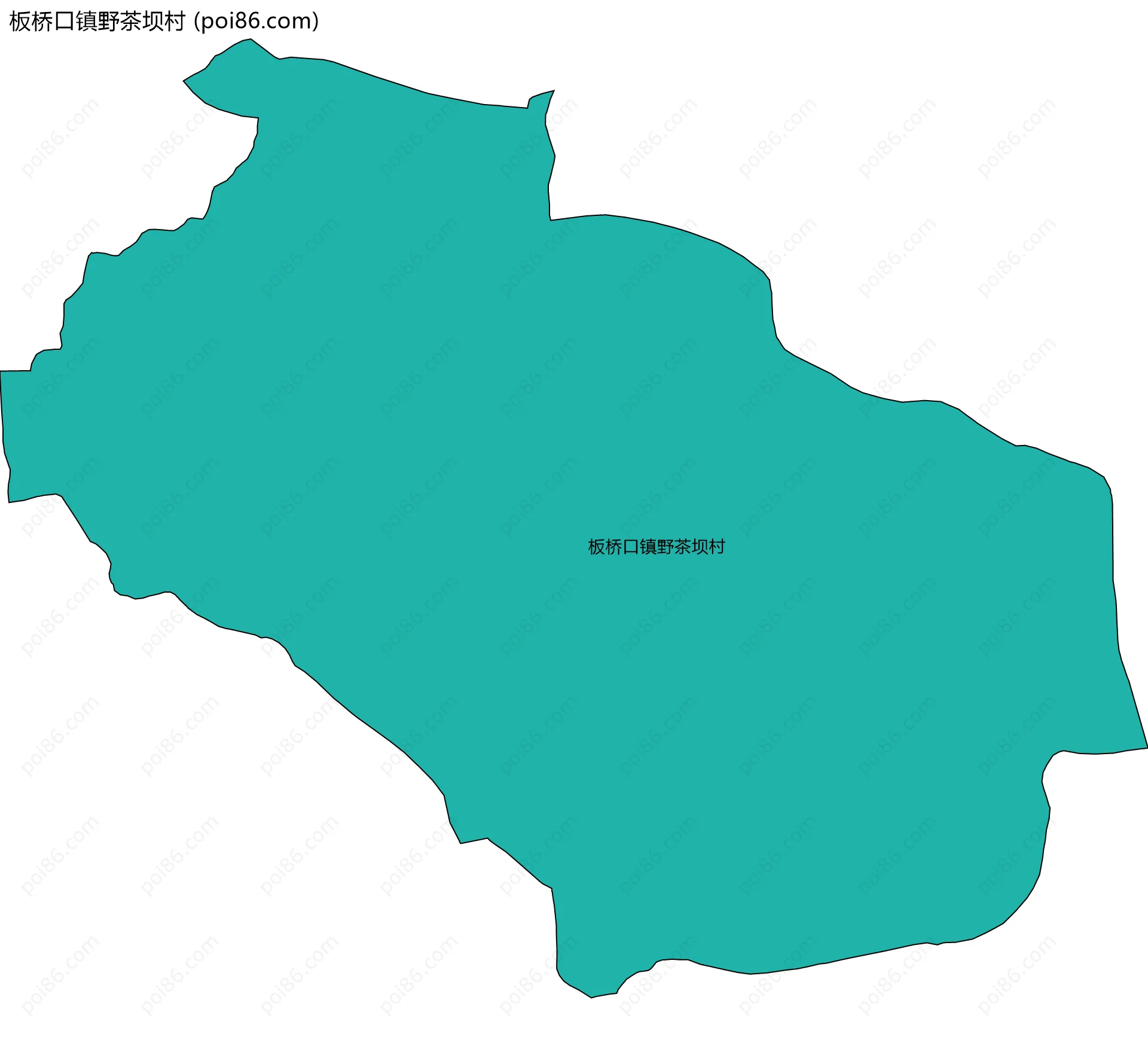 板桥口镇野茶坝村边界地图