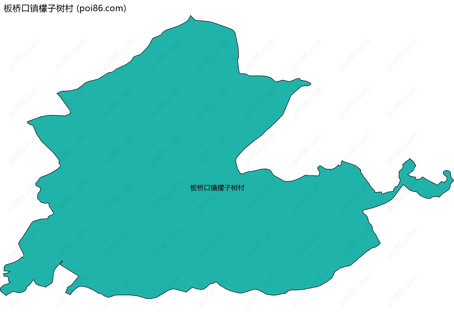 板桥口镇檬子树村边界地图