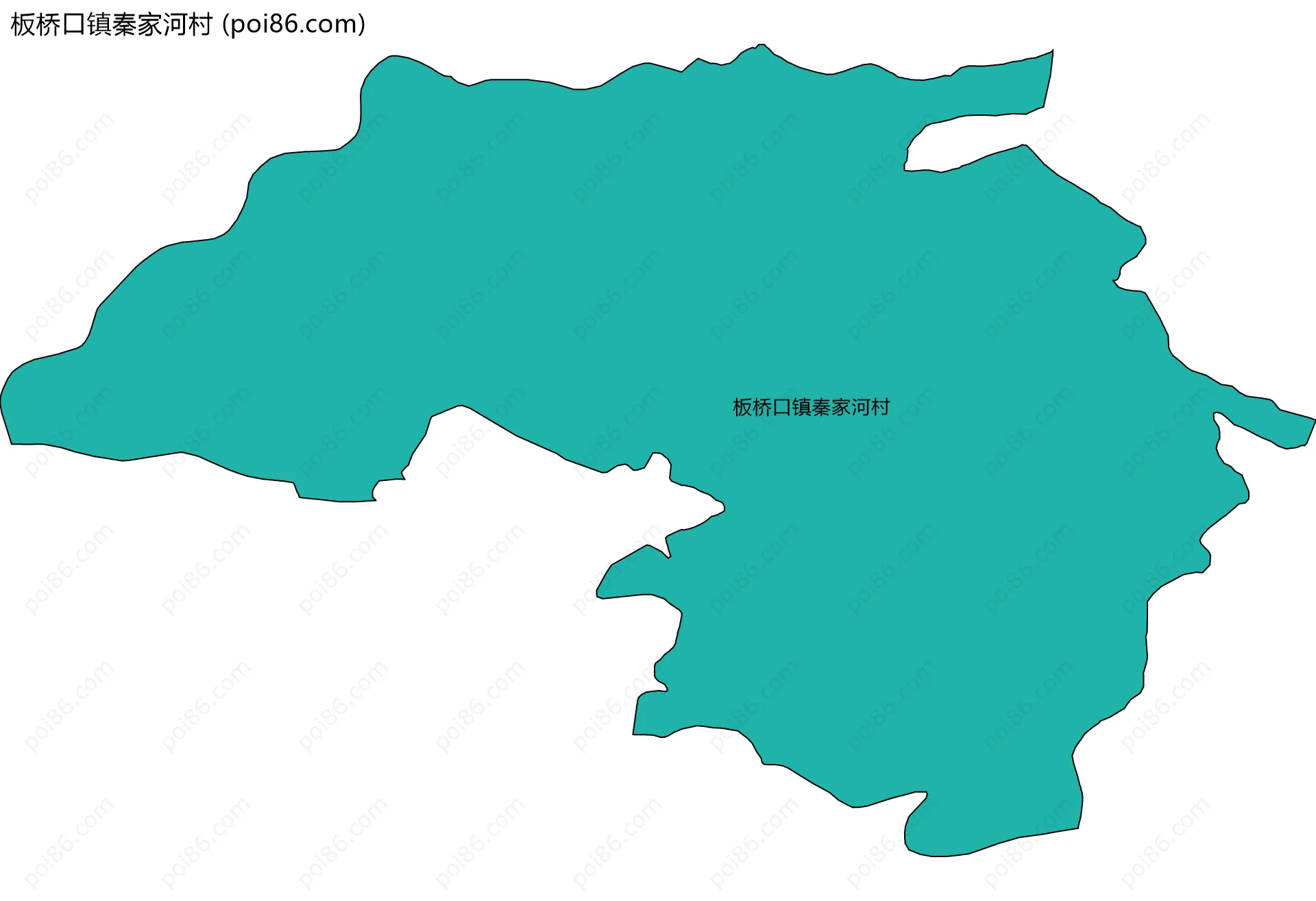 板桥口镇秦家河村边界地图