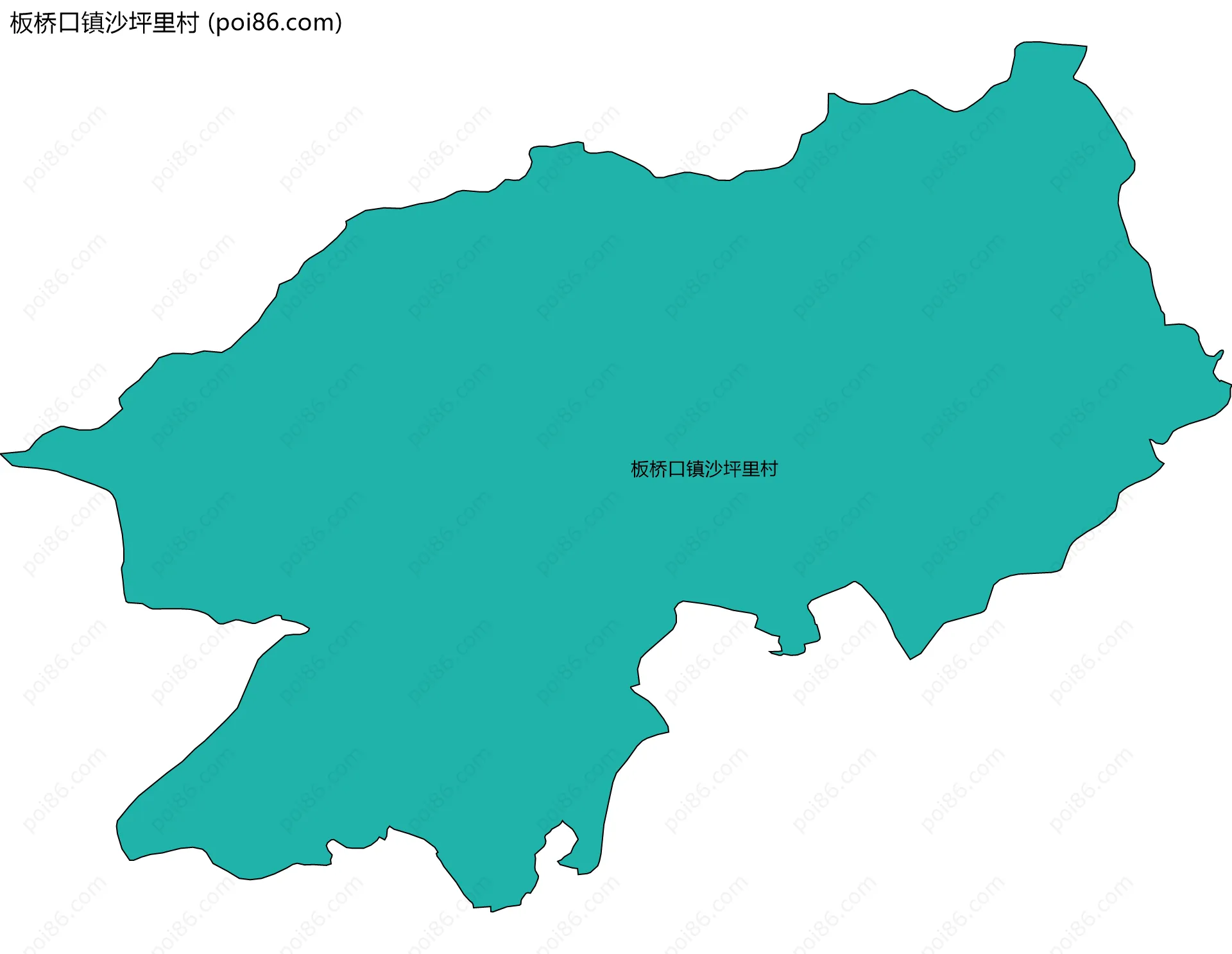 板桥口镇沙坪里村边界地图