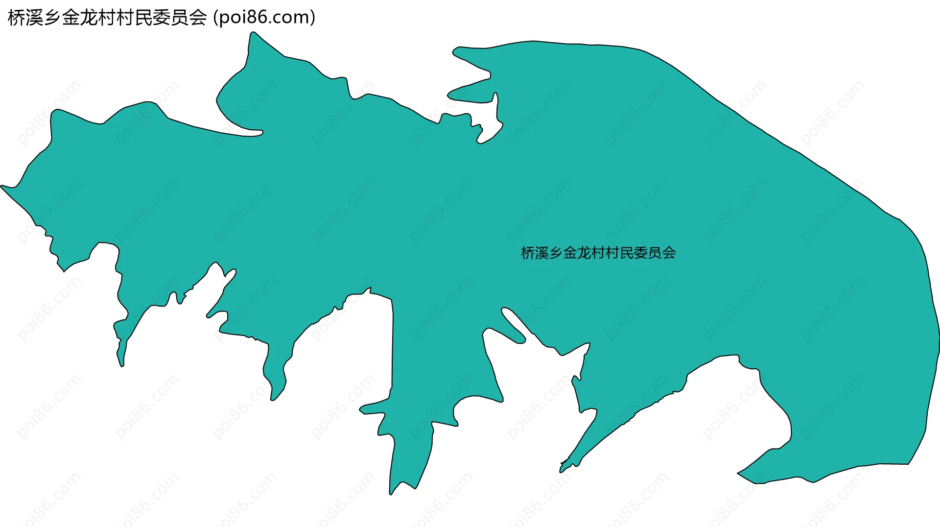 桥溪乡金龙村村民委员会边界地图