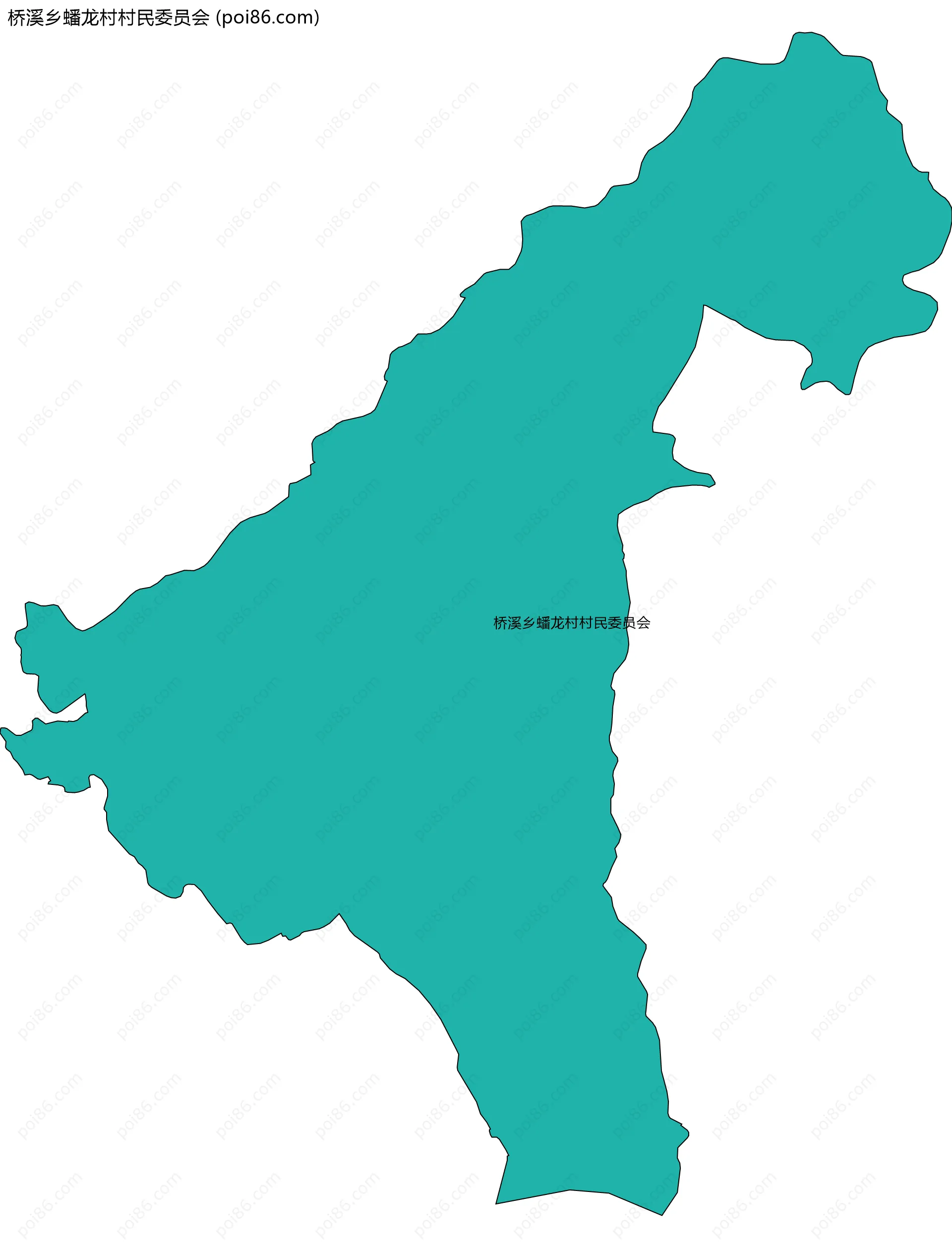 桥溪乡蟠龙村村民委员会边界地图