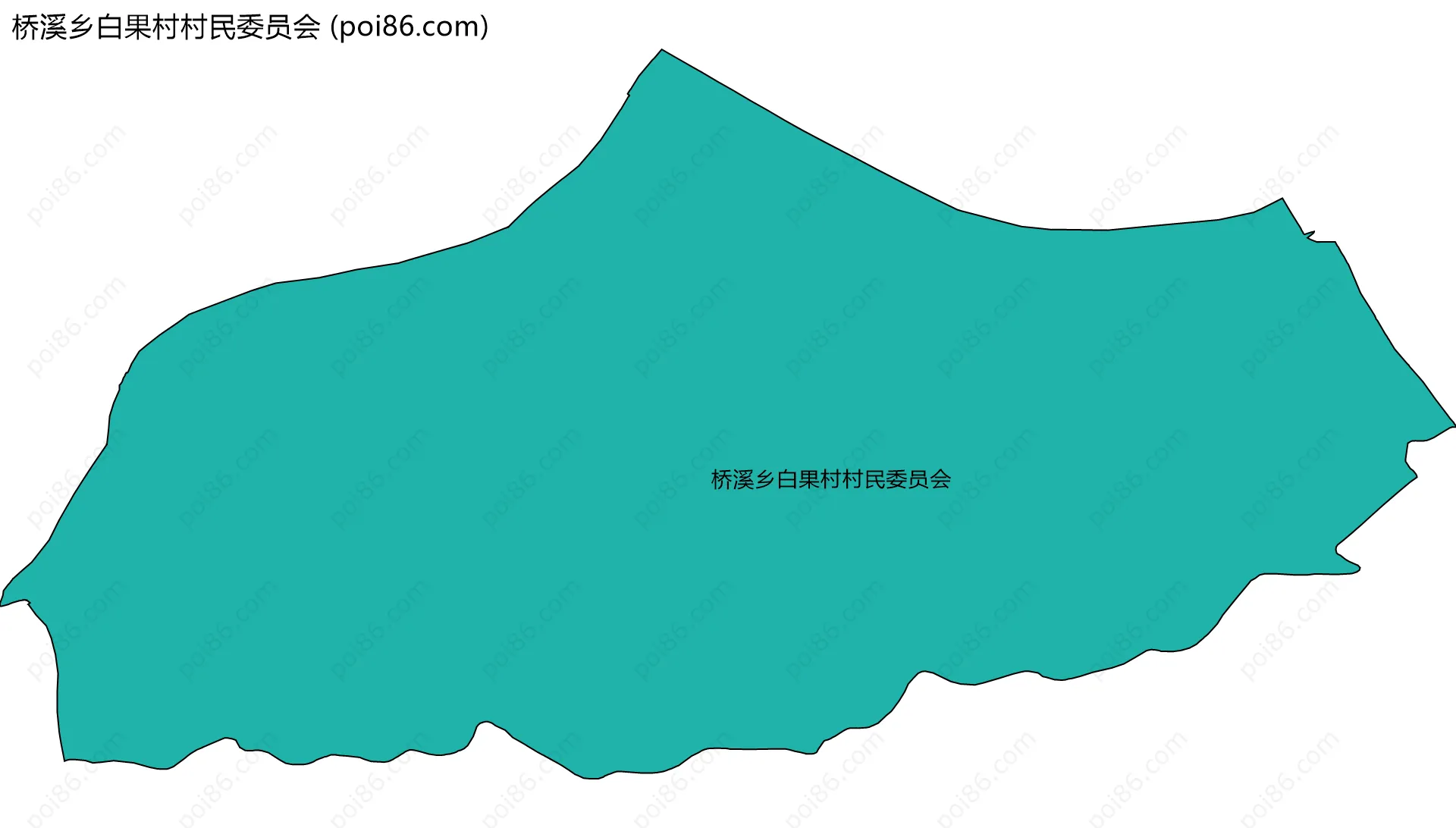 桥溪乡白果村村民委员会边界地图
