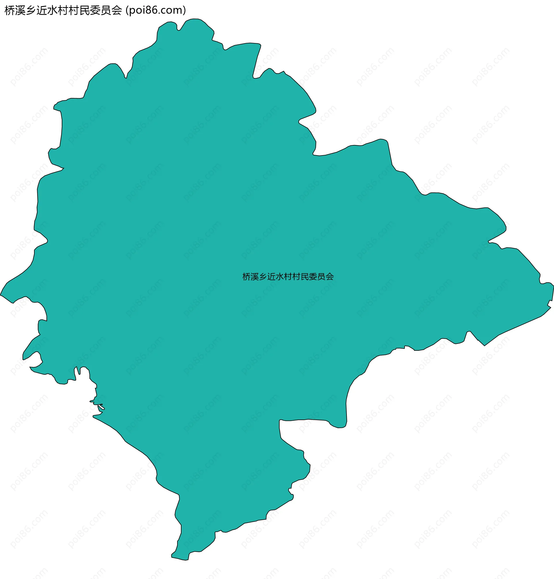 桥溪乡近水村村民委员会边界地图