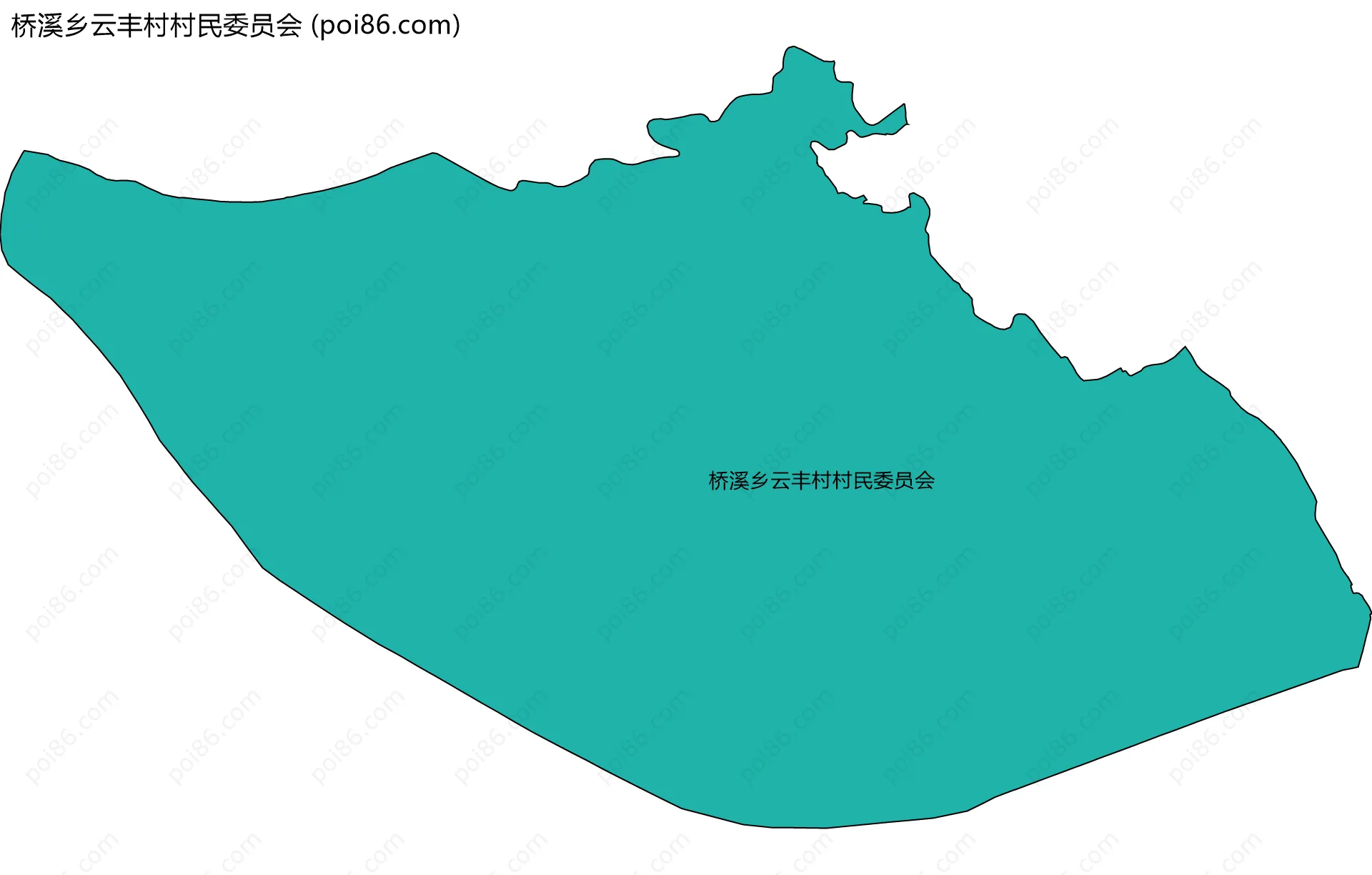 桥溪乡云丰村村民委员会边界地图