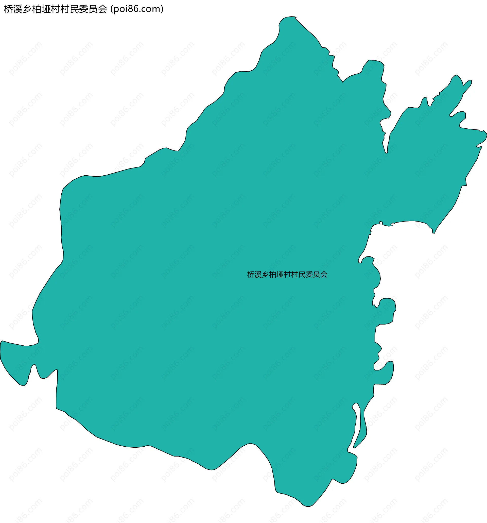 桥溪乡柏垭村村民委员会边界地图
