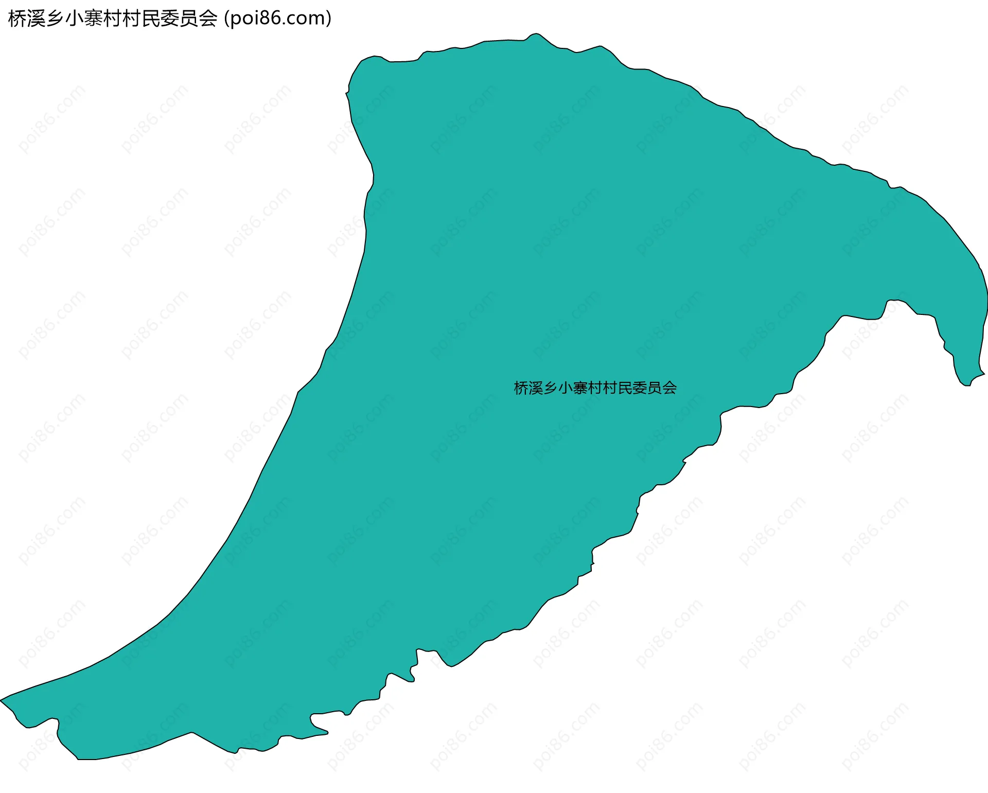 桥溪乡小寨村村民委员会边界地图