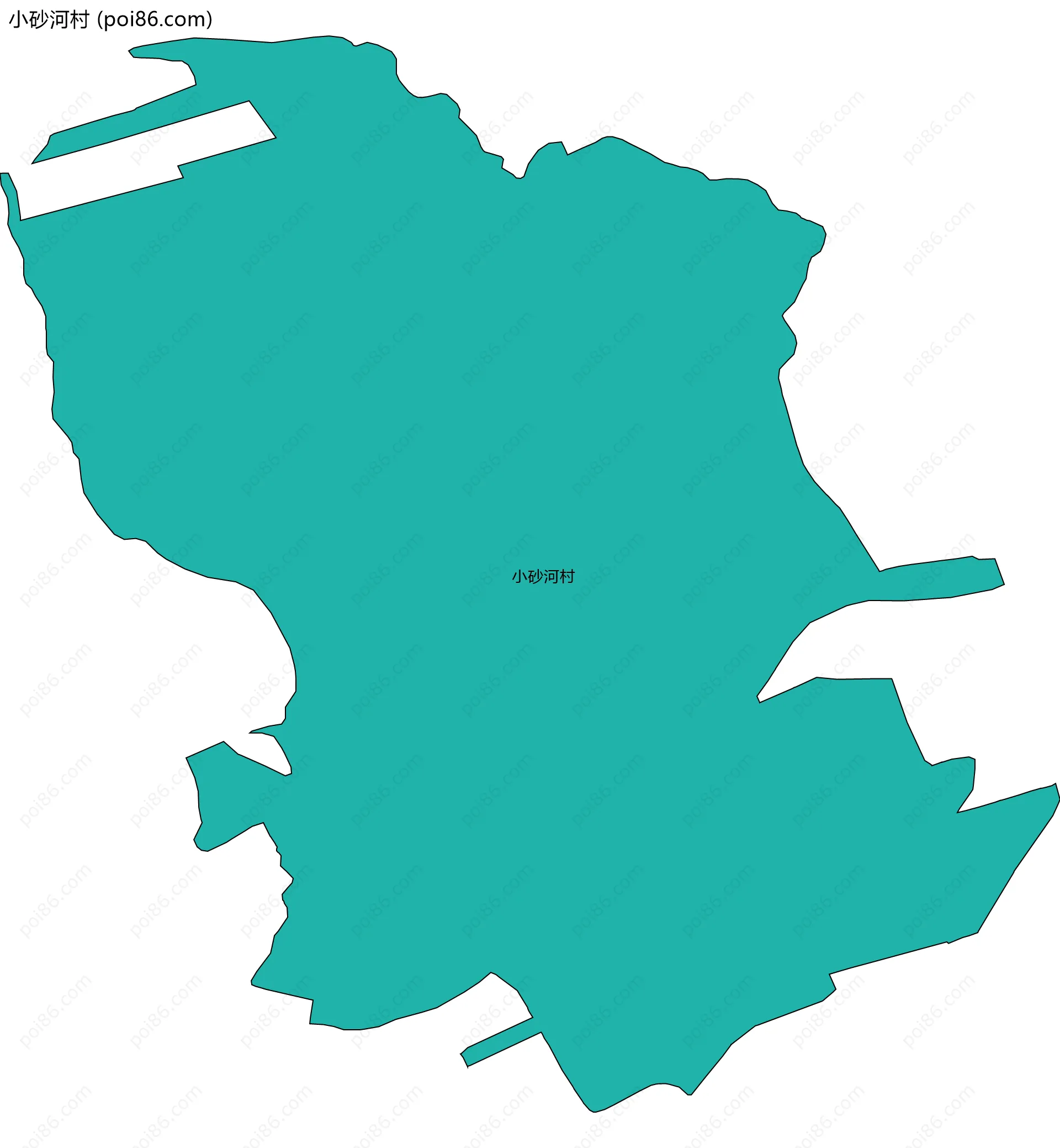 小砂河村边界地图