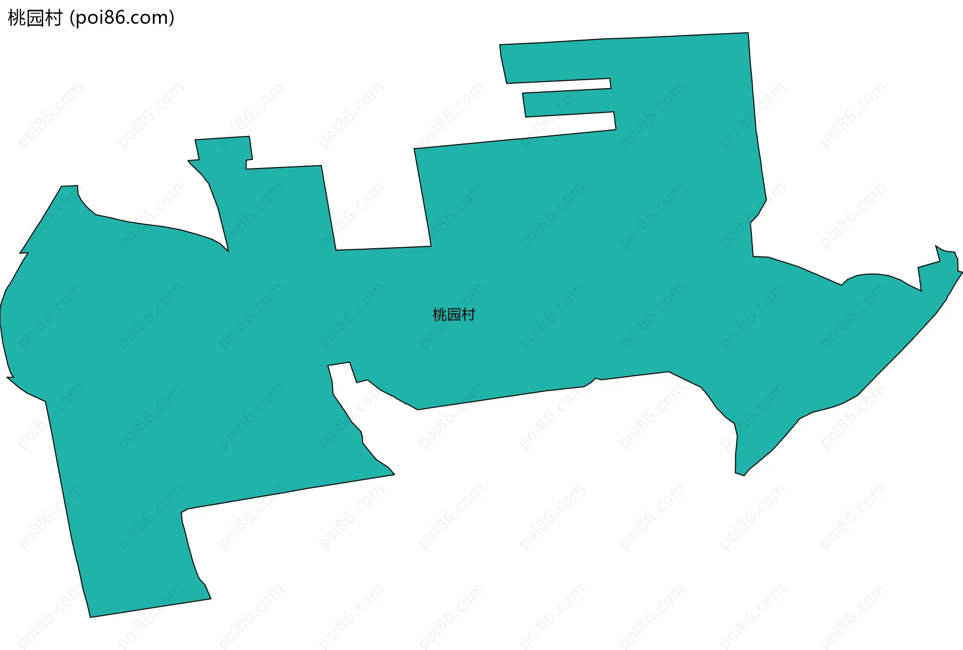 桃园村边界地图