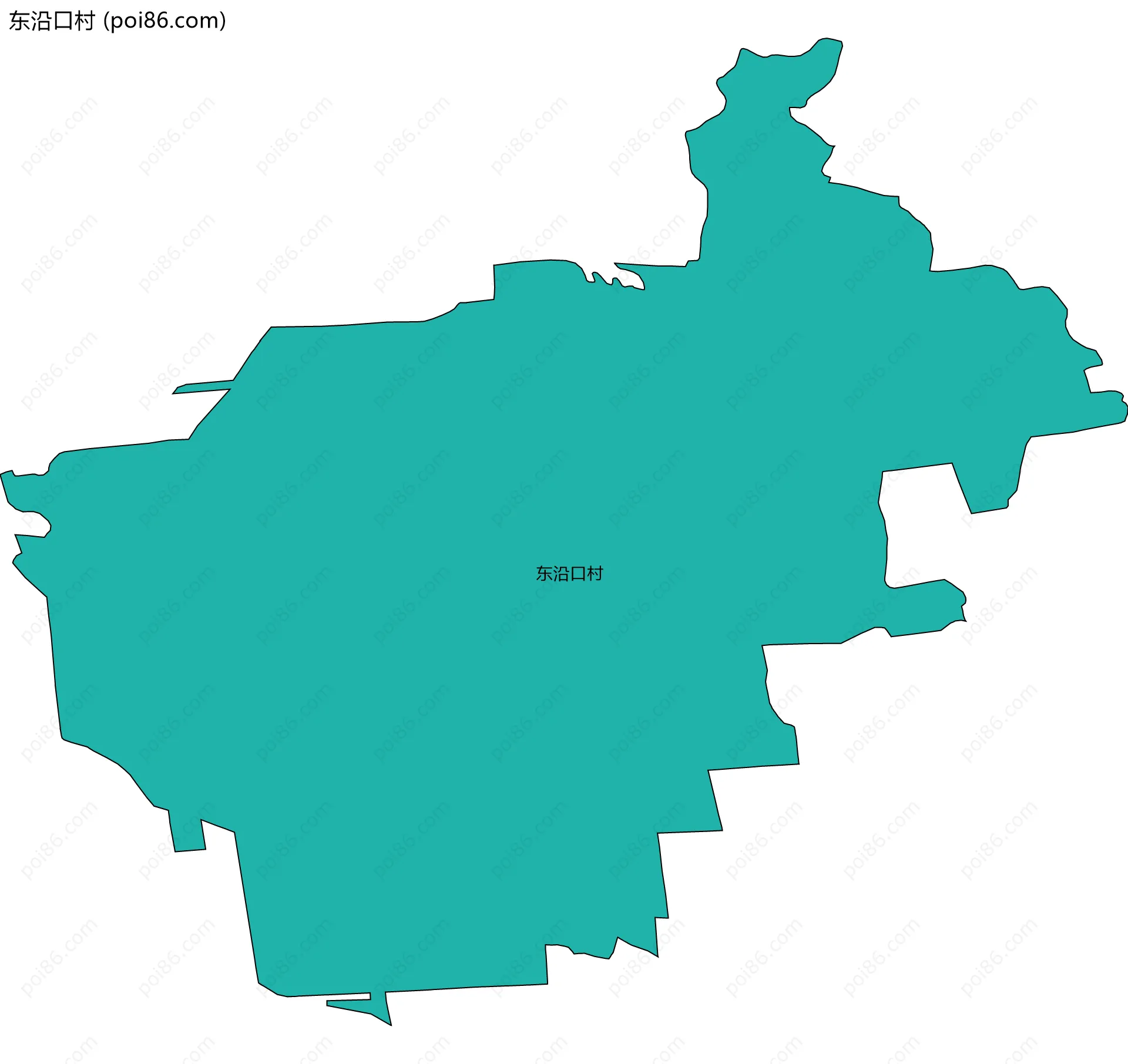 东沿口村边界地图