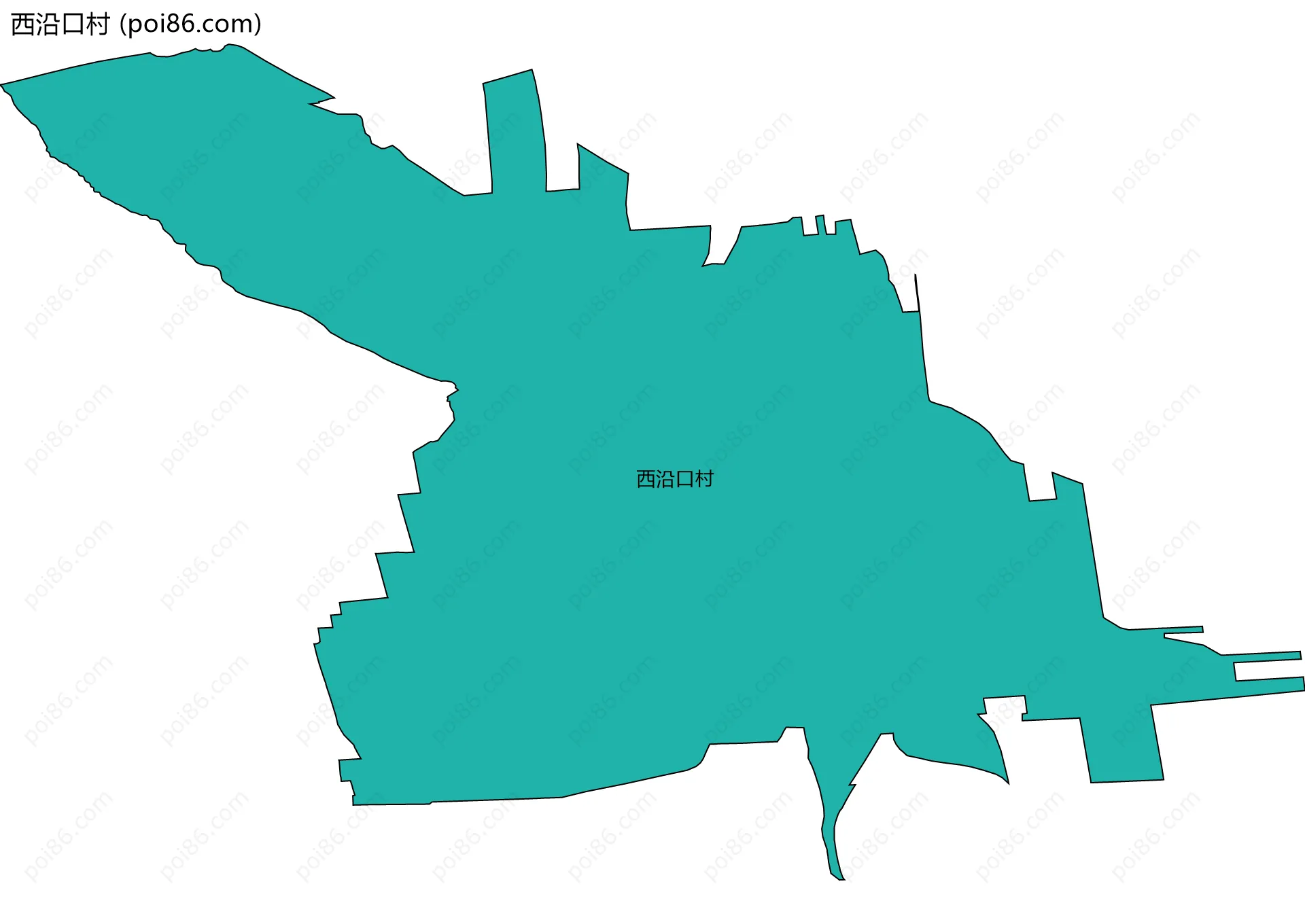 西沿口村边界地图