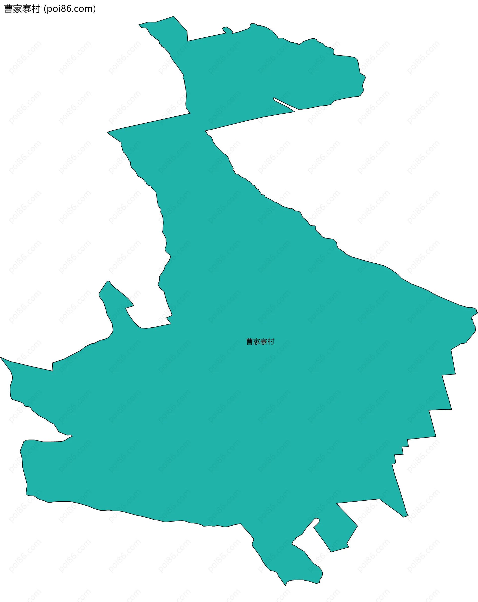 曹家寨村边界地图