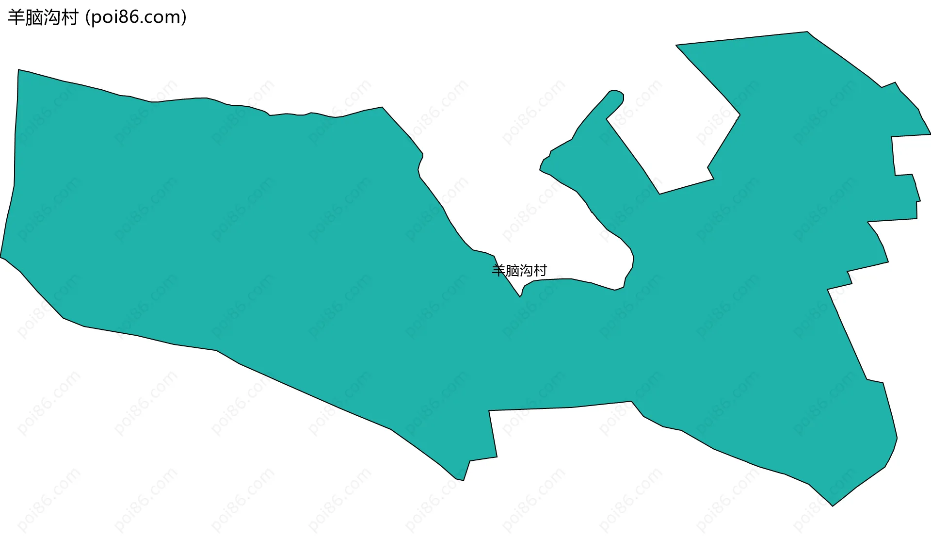 羊脑沟村边界地图