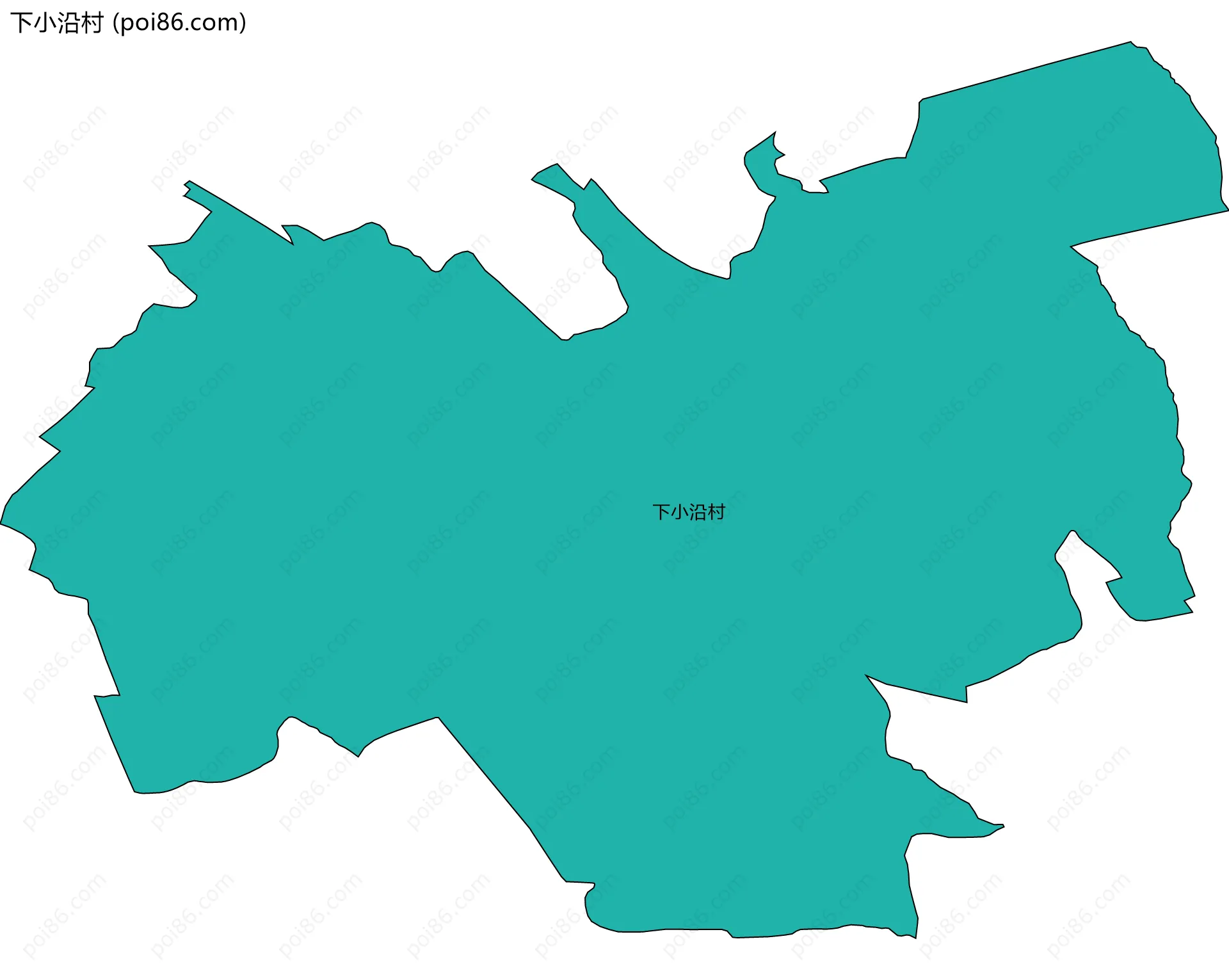 下小沿村边界地图