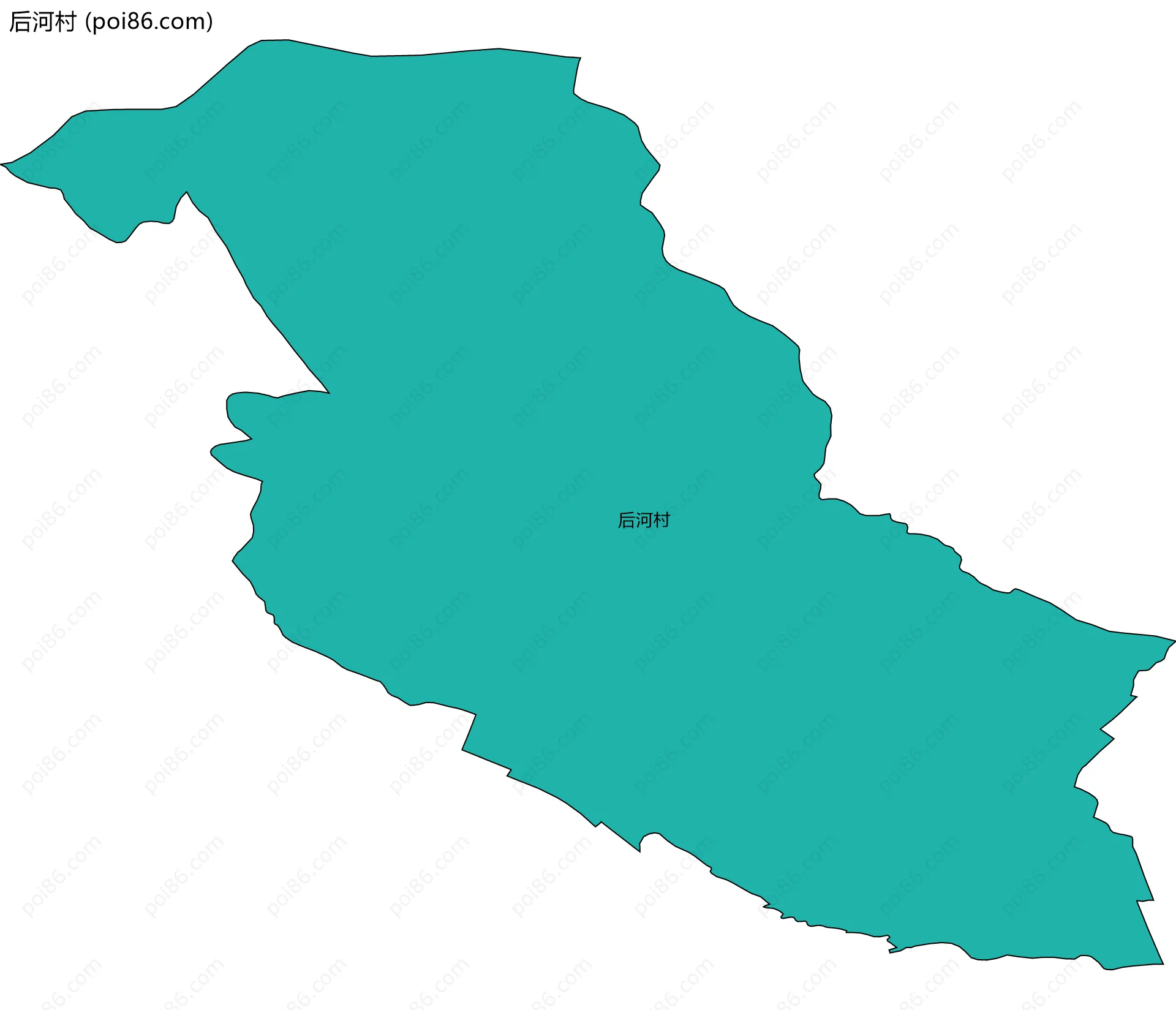 后河村边界地图