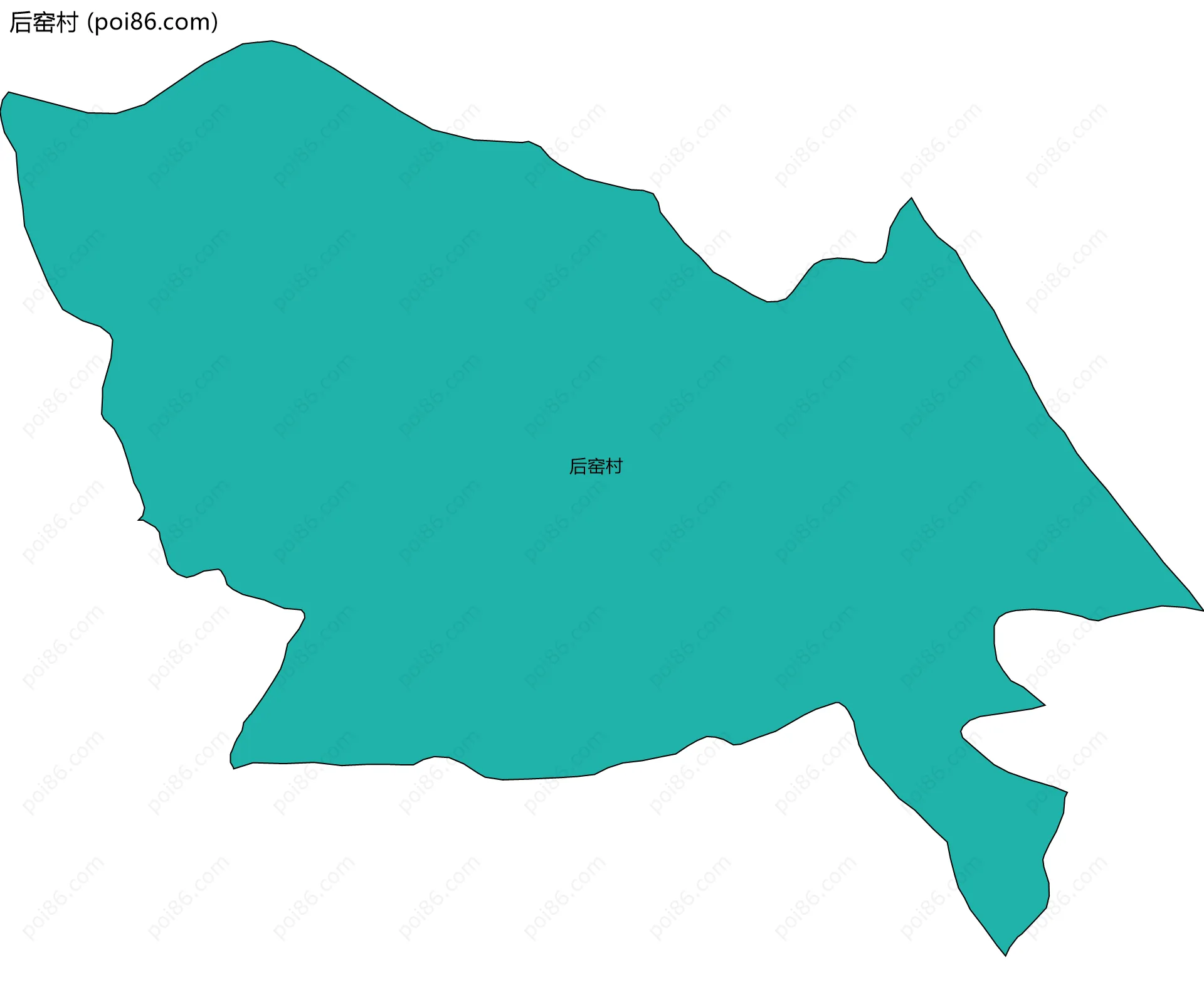 后窑村边界地图