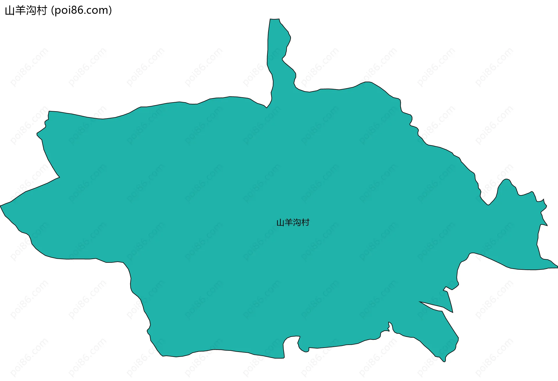山羊沟村边界地图