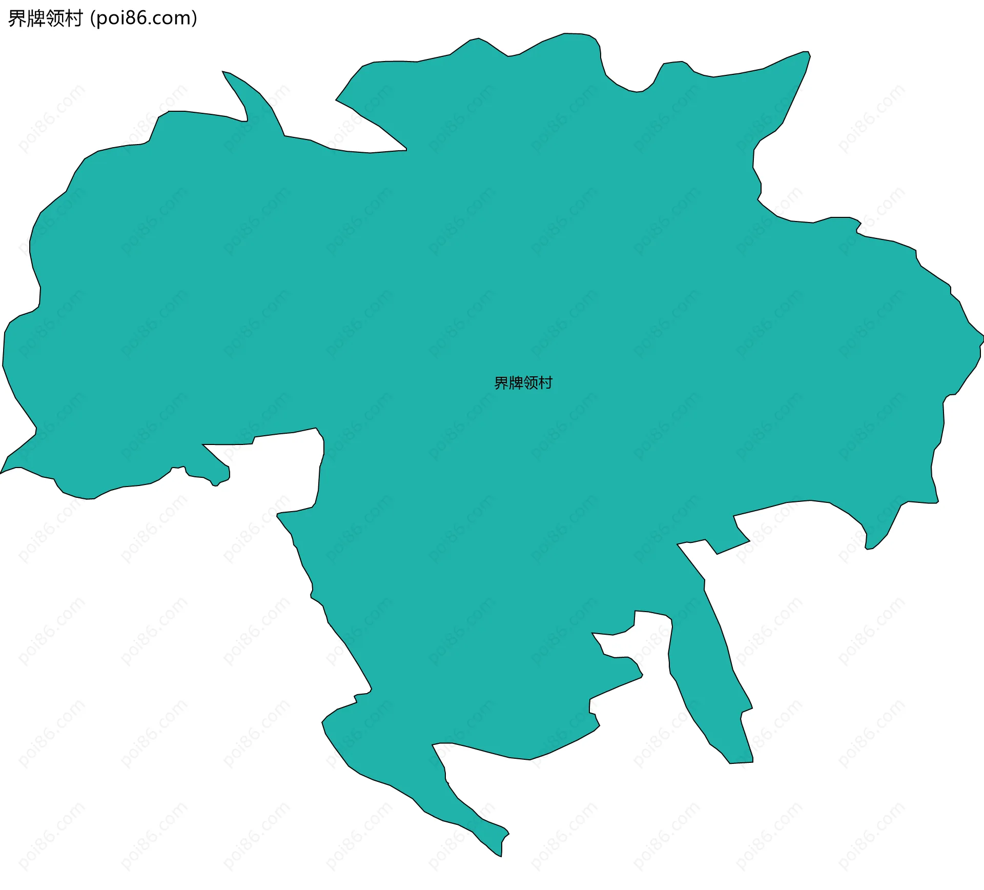 界牌领村边界地图
