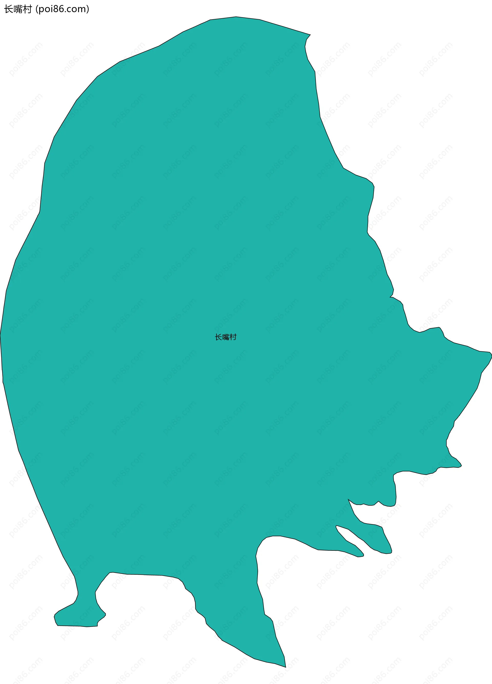 长嘴村边界地图