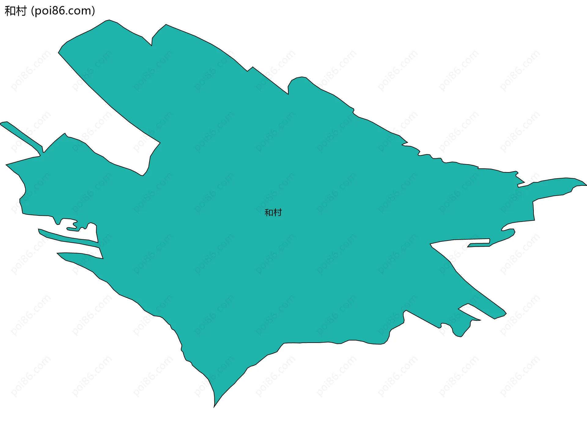 和村边界地图