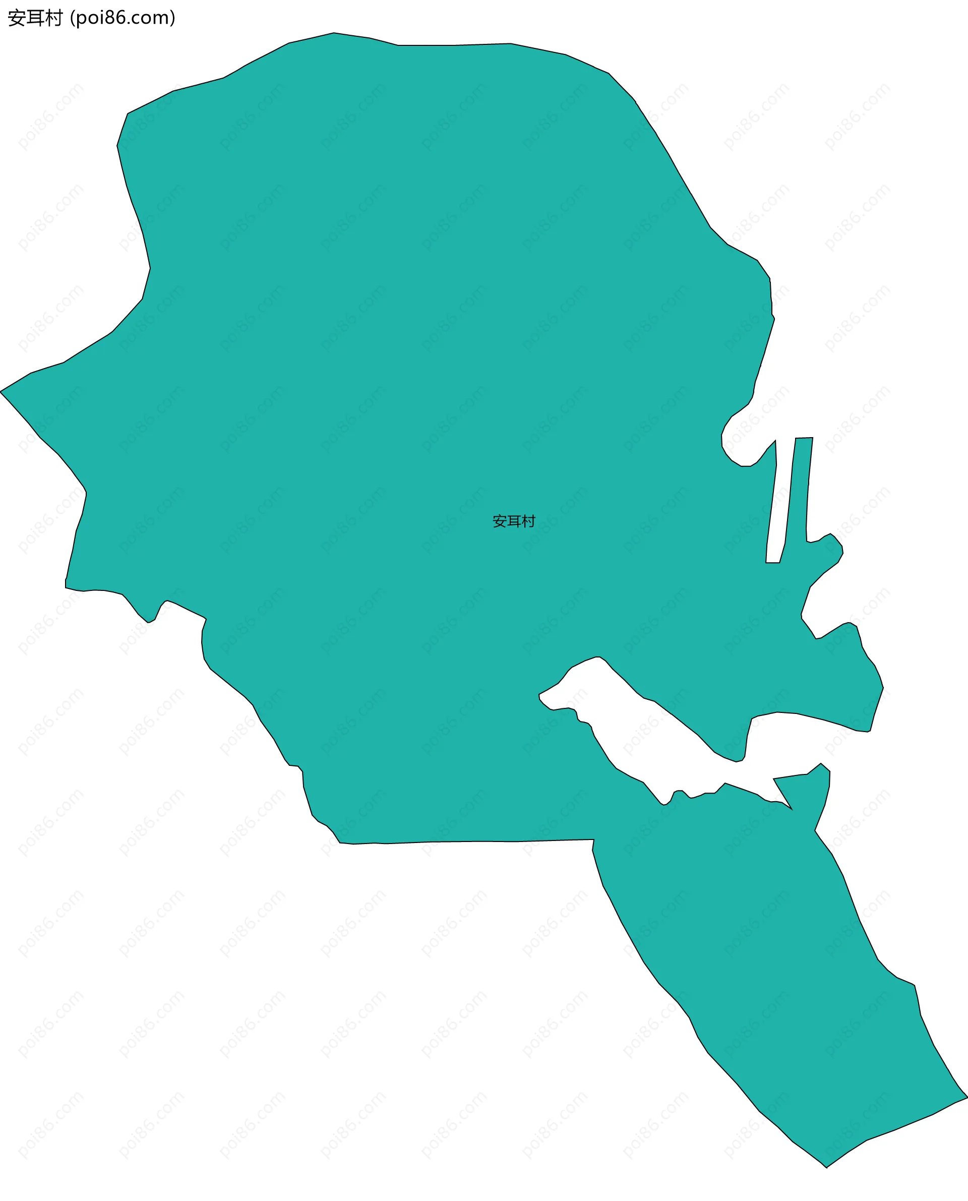 安耳村边界地图