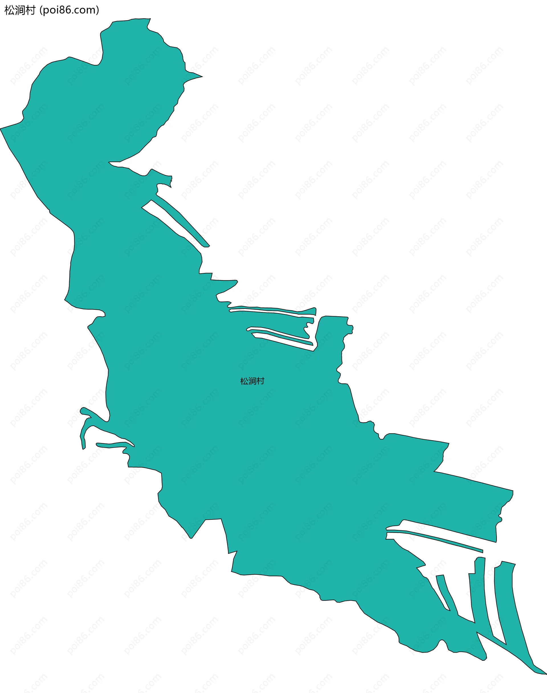 松涧村边界地图