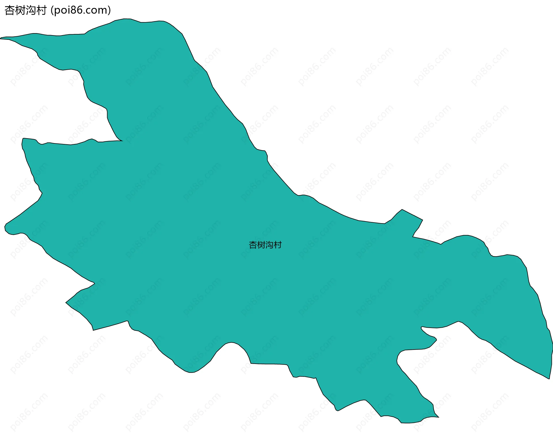 杏树沟村边界地图