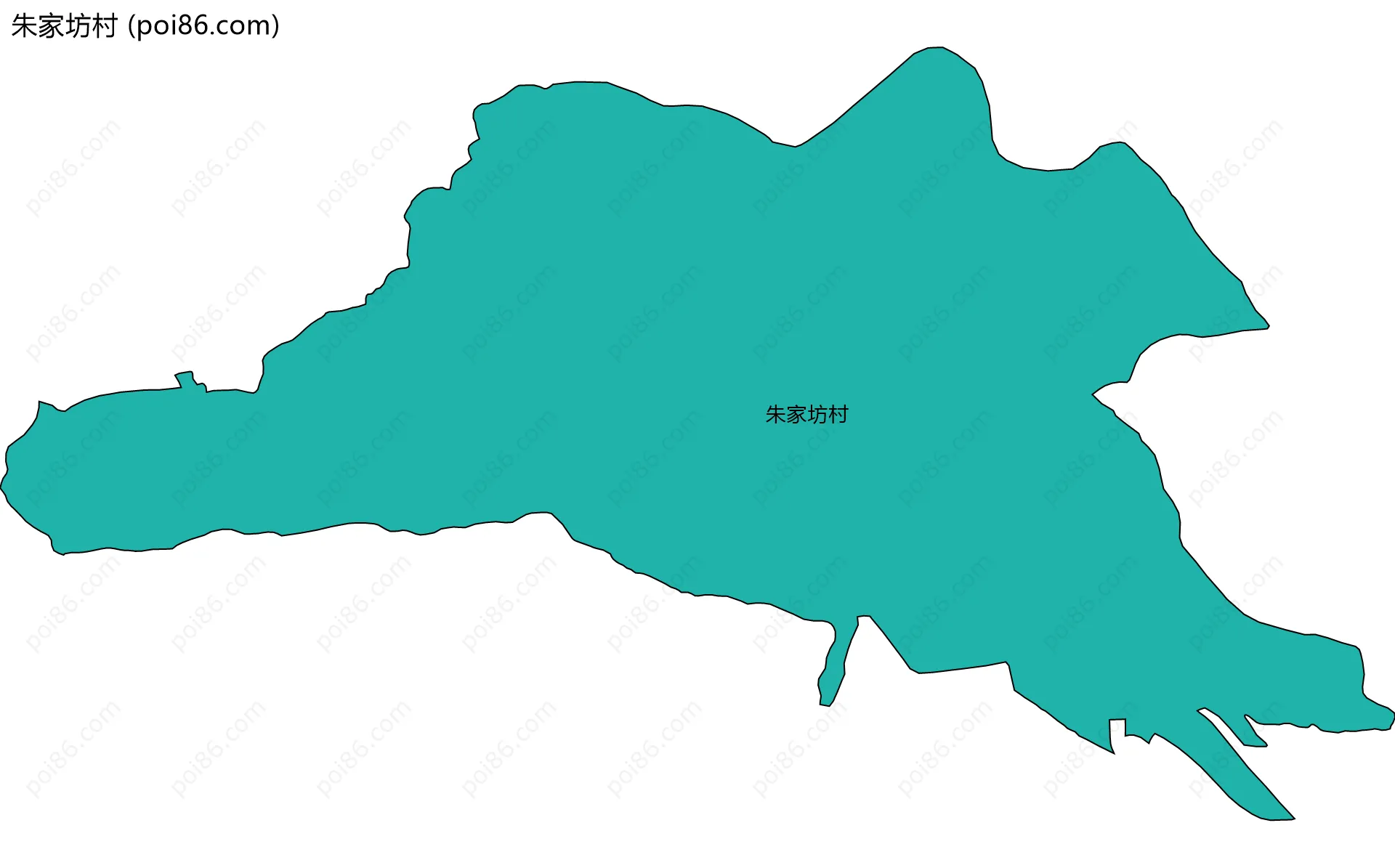 朱家坊村边界地图