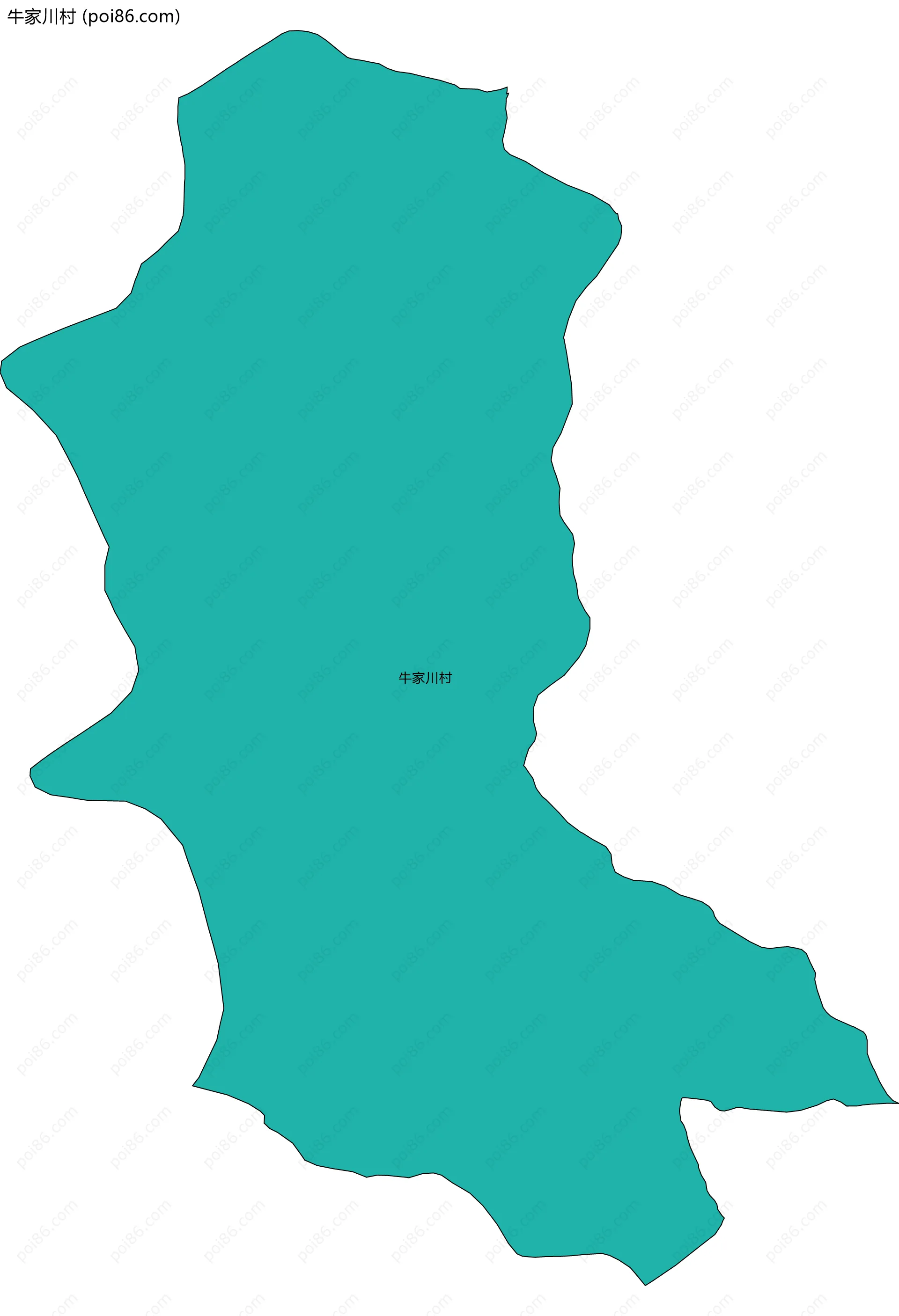 牛家川村边界地图