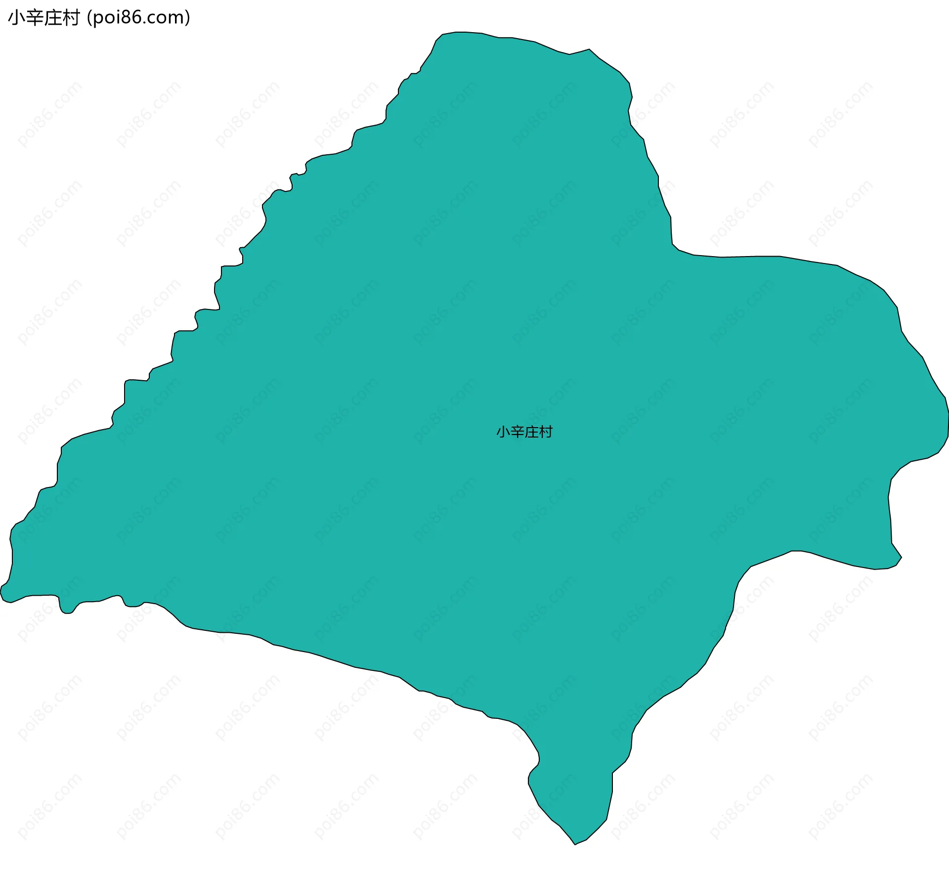 小辛庄村边界地图