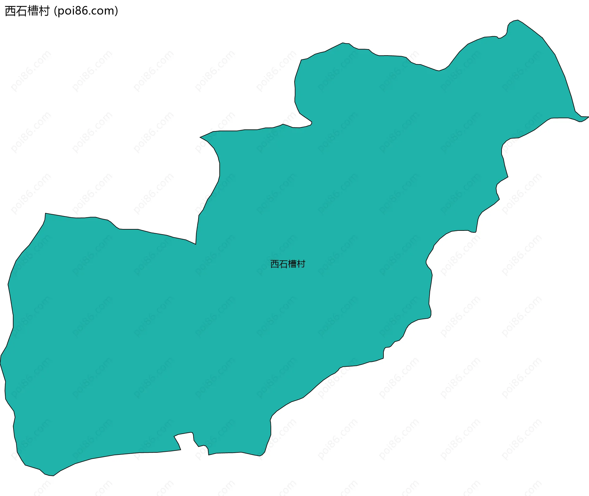 西石槽村边界地图