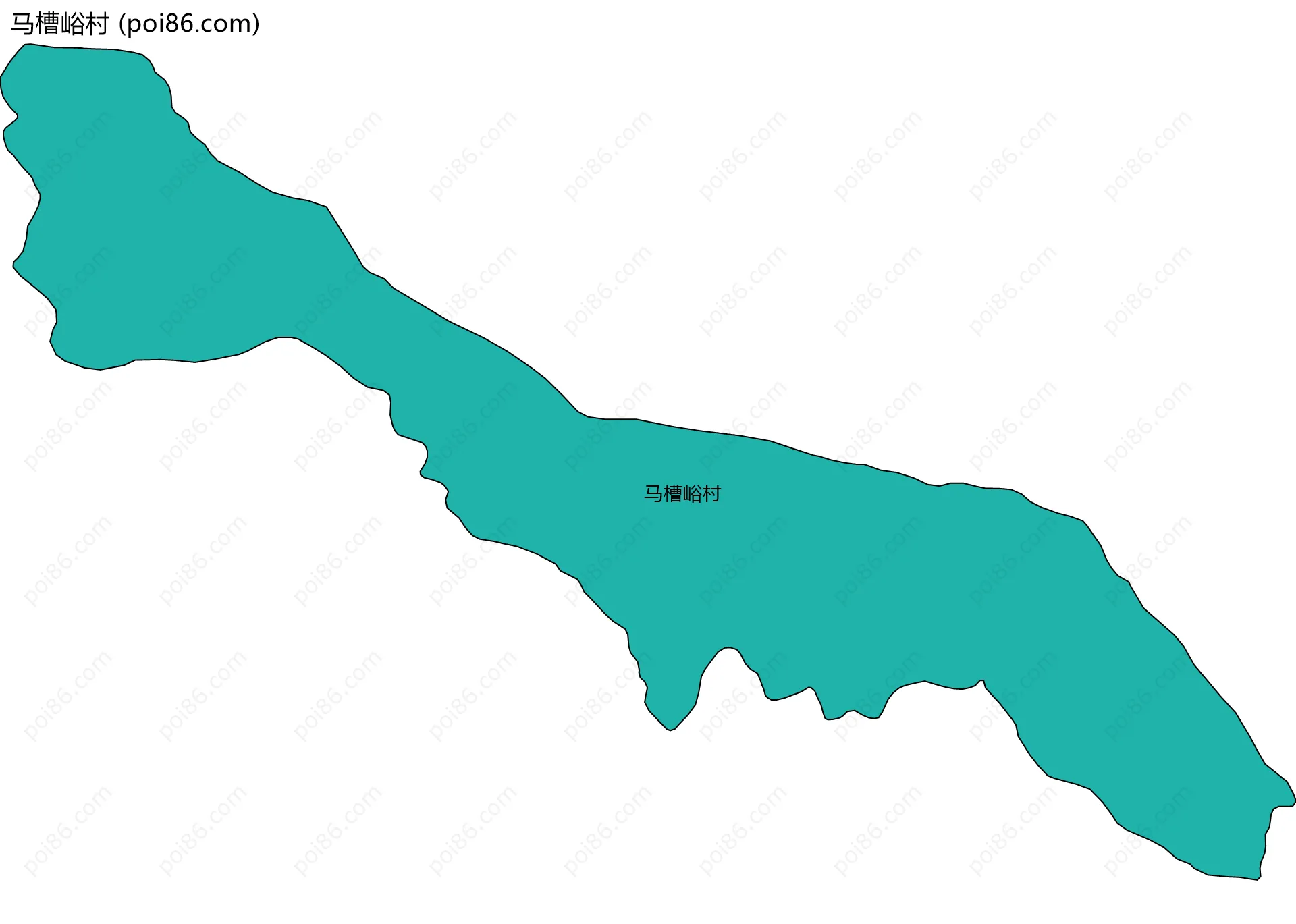 马槽峪村边界地图