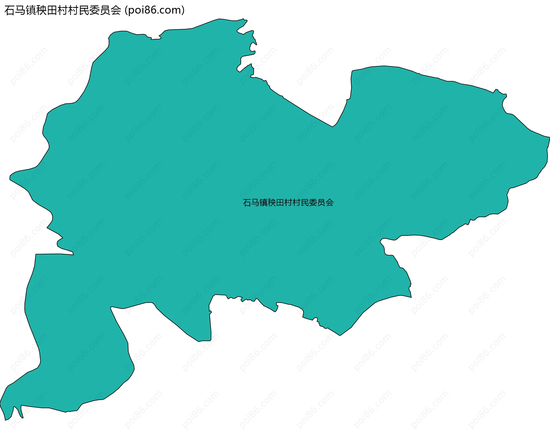 石马镇秧田村村民委员会边界地图