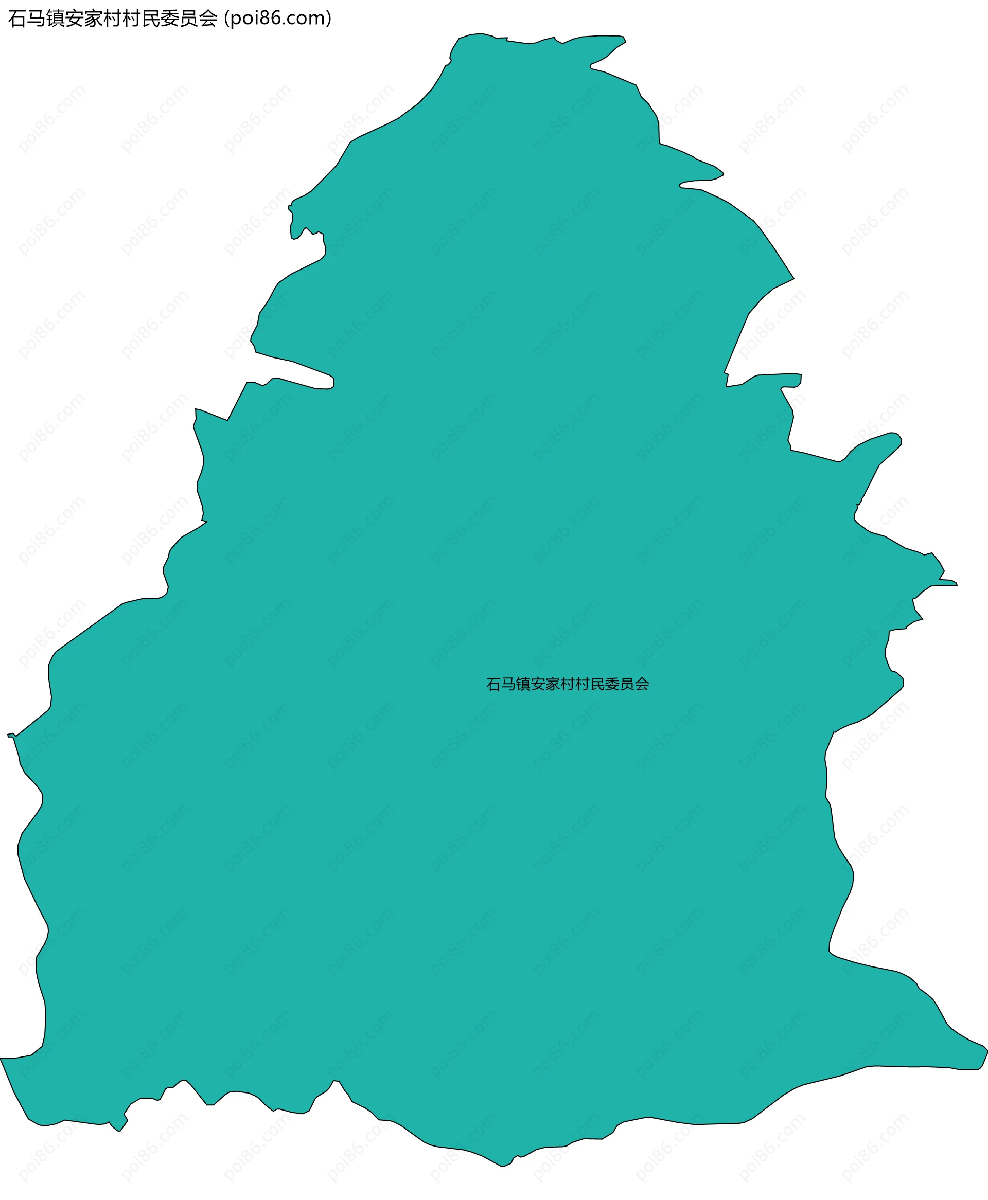石马镇安家村村民委员会边界地图