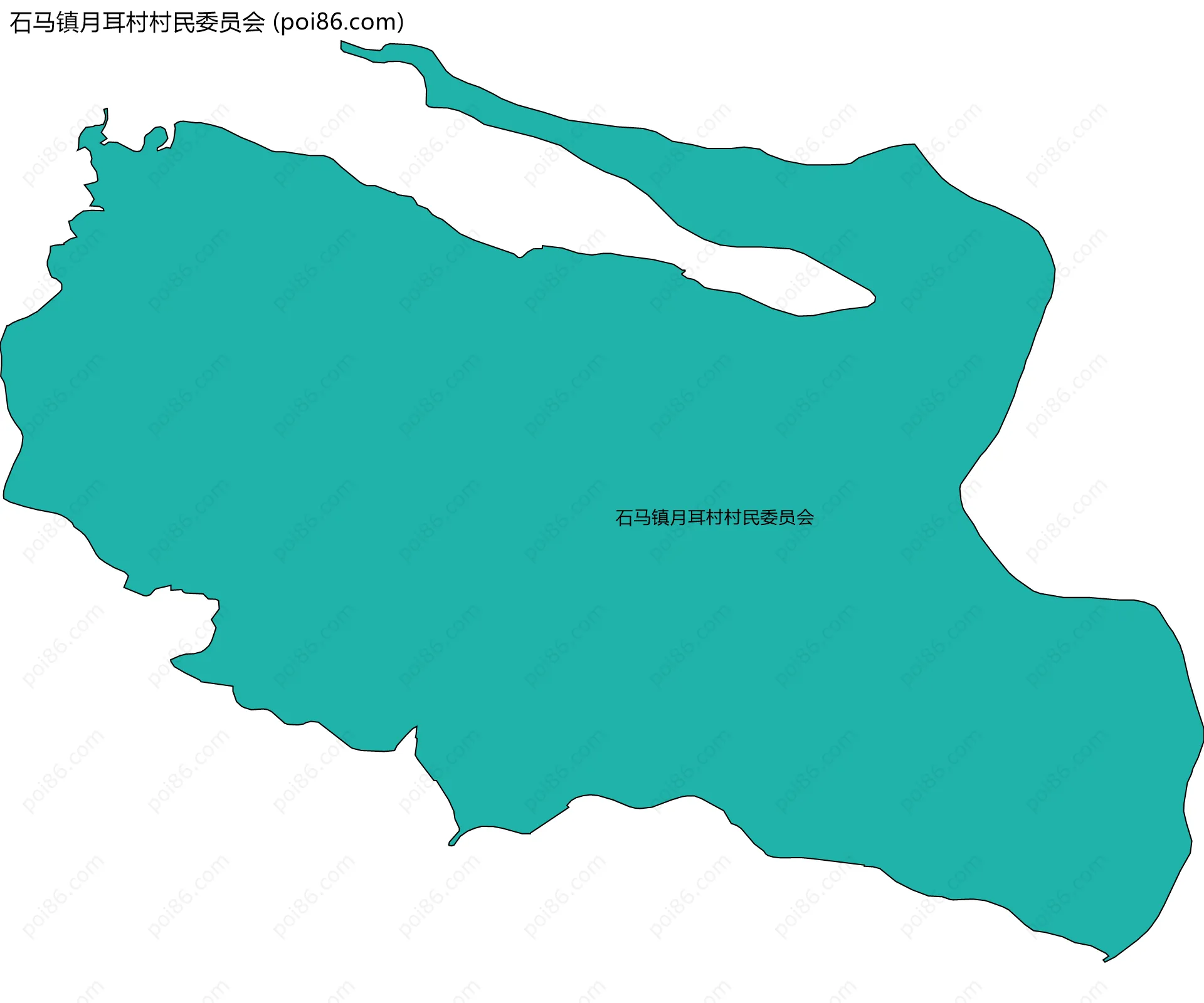 石马镇月耳村村民委员会边界地图