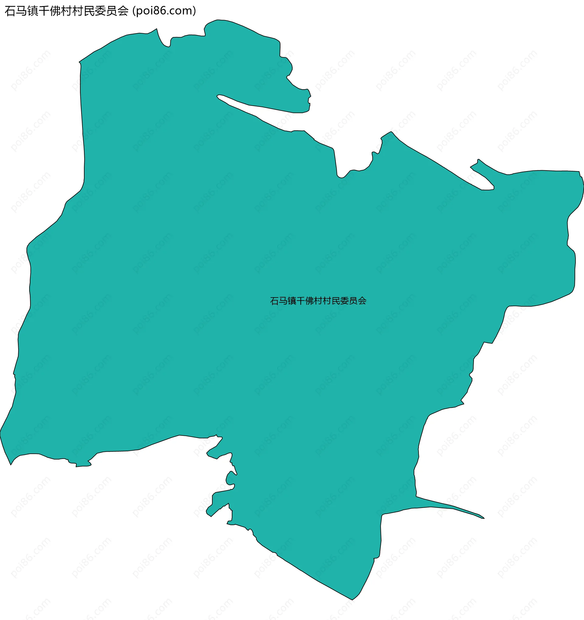 石马镇千佛村村民委员会边界地图