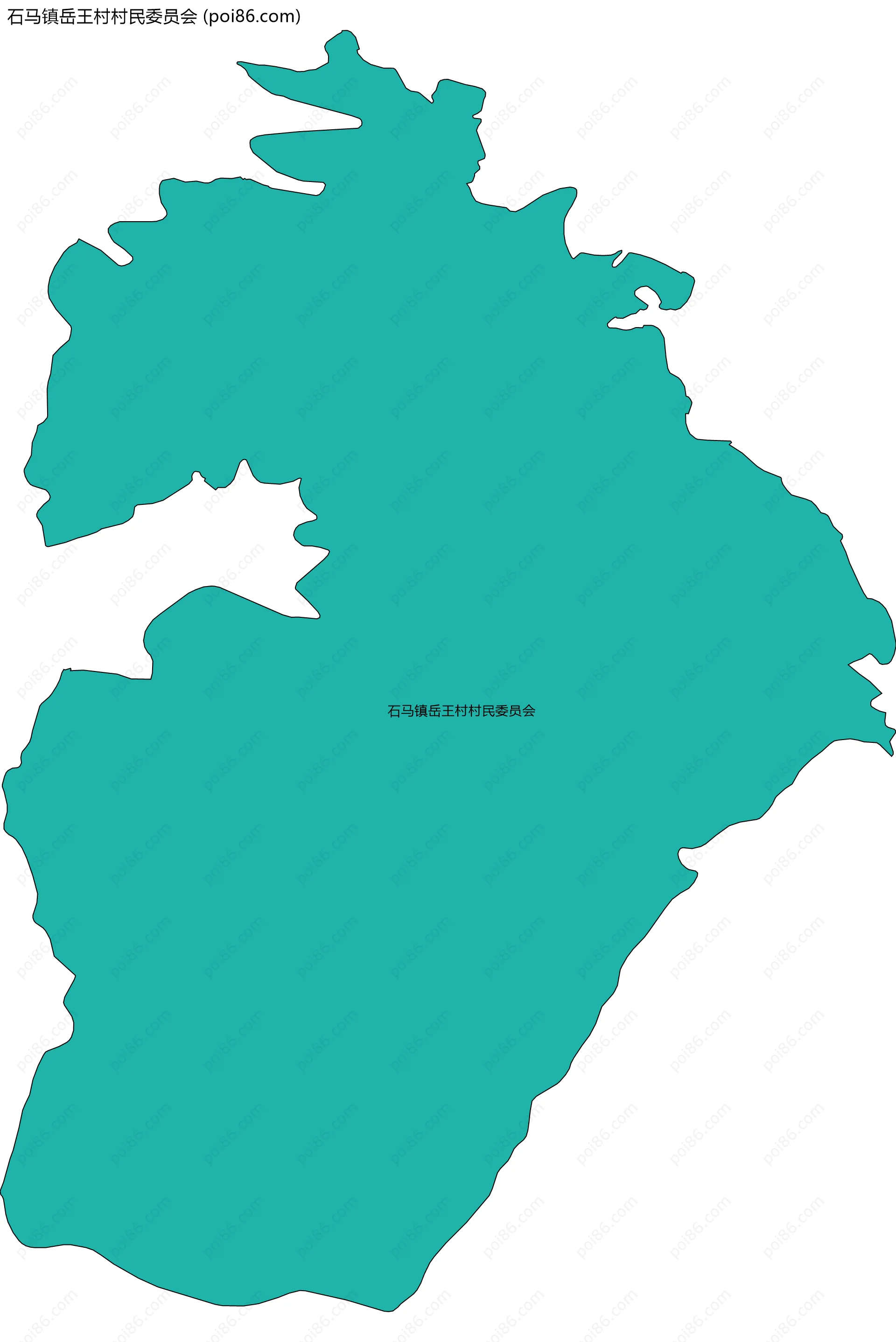 石马镇岳王村村民委员会边界地图