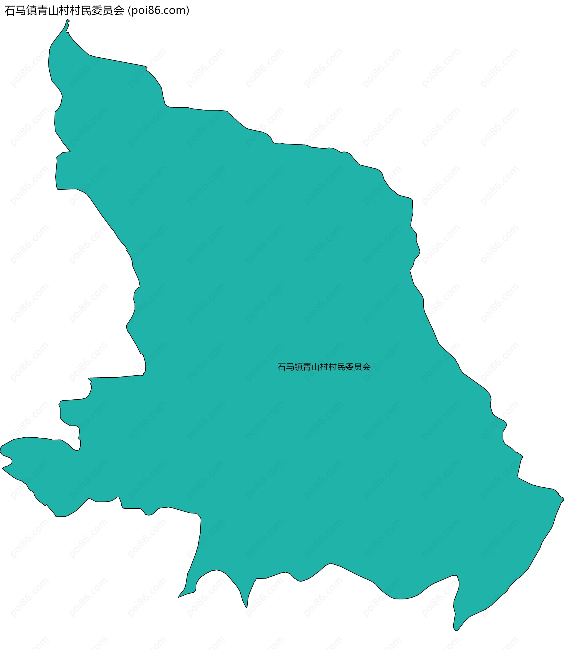 石马镇青山村村民委员会边界地图