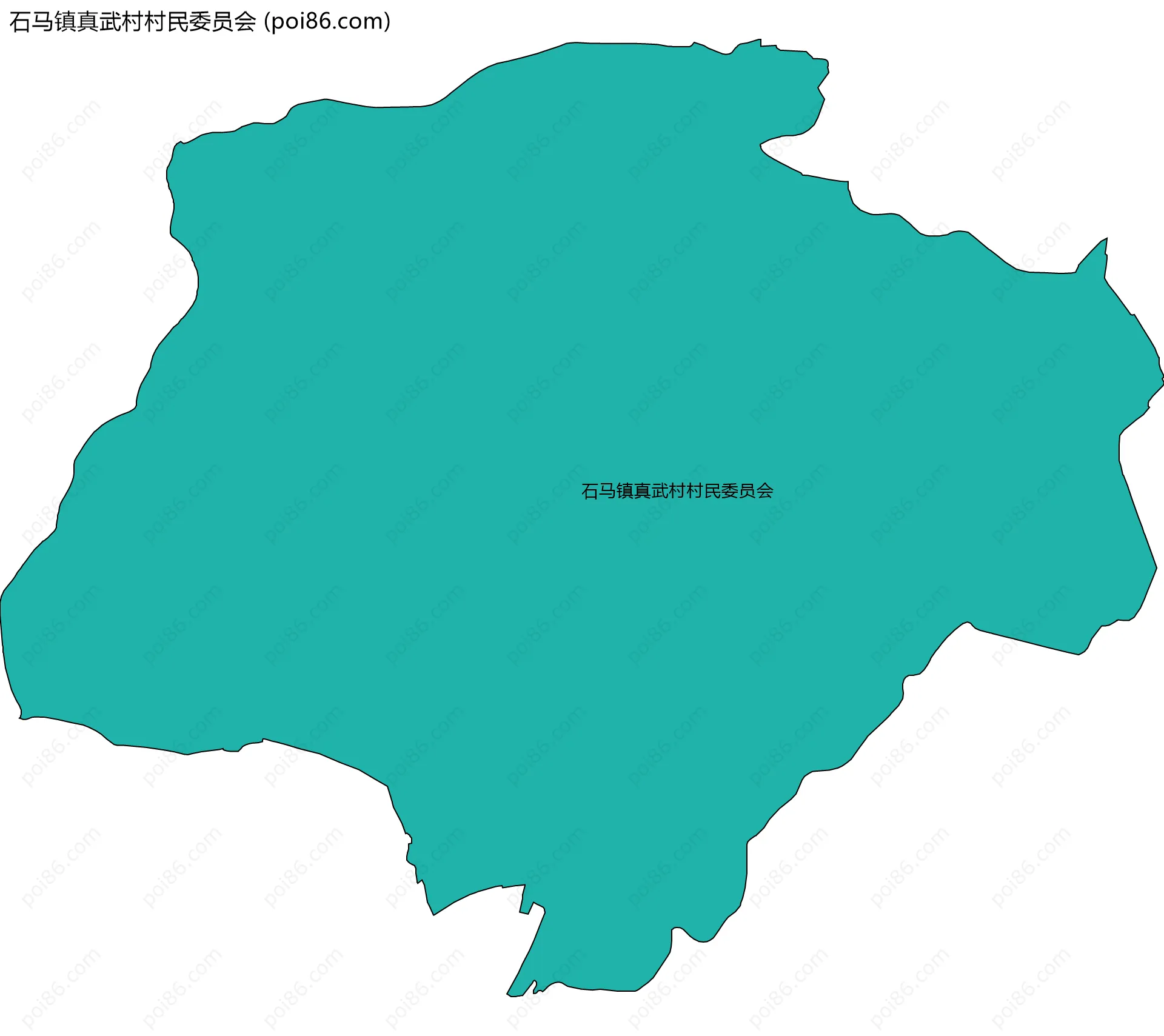 石马镇真武村村民委员会边界地图