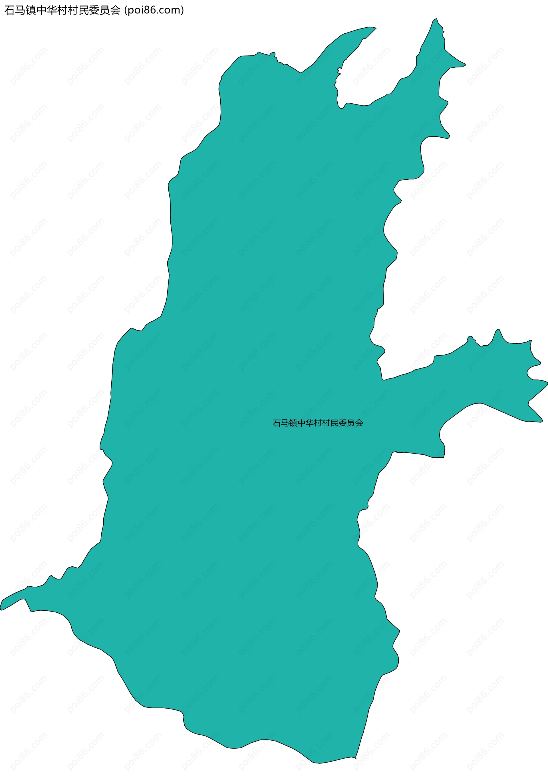 石马镇中华村村民委员会边界地图