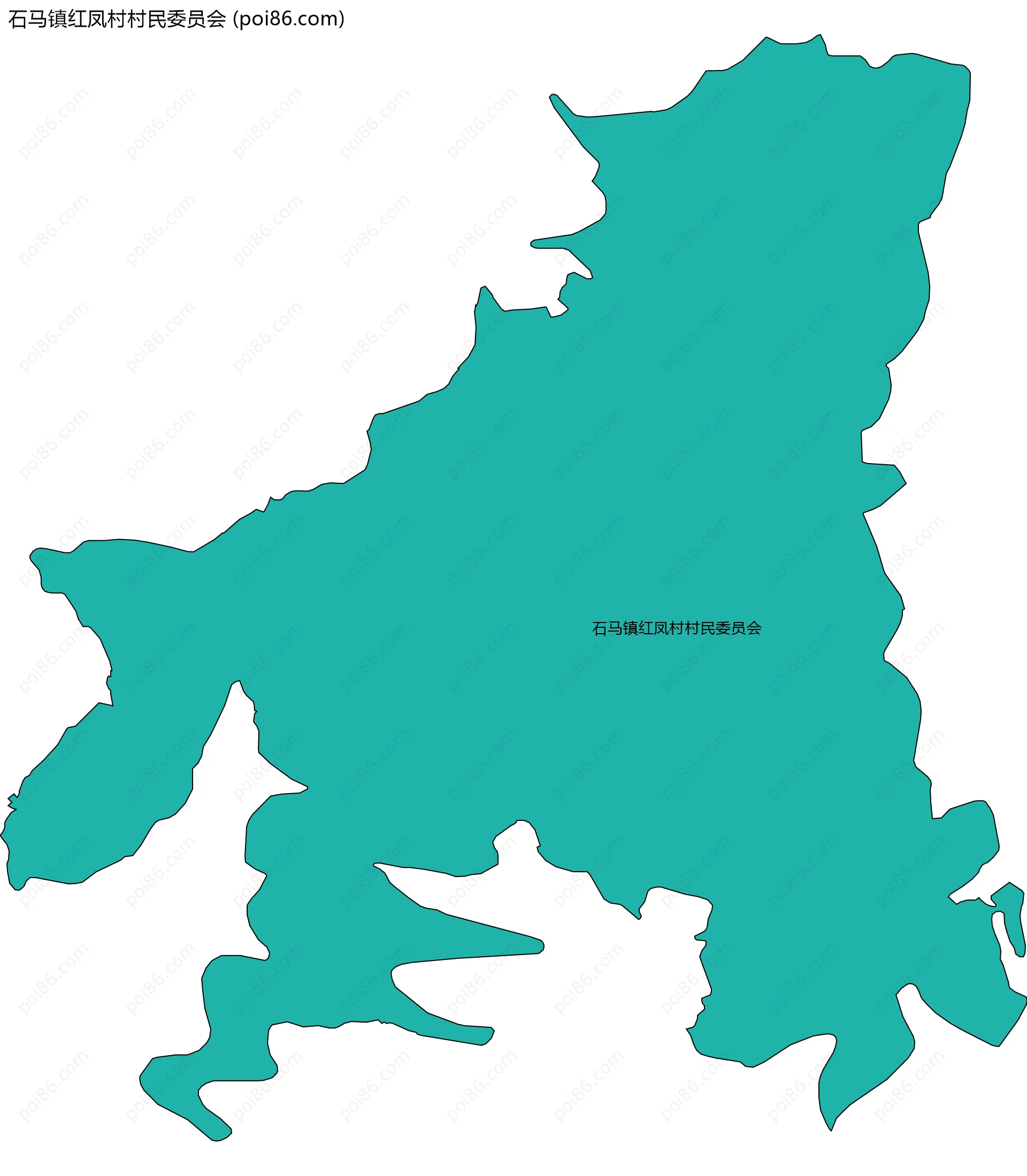 石马镇红凤村村民委员会边界地图