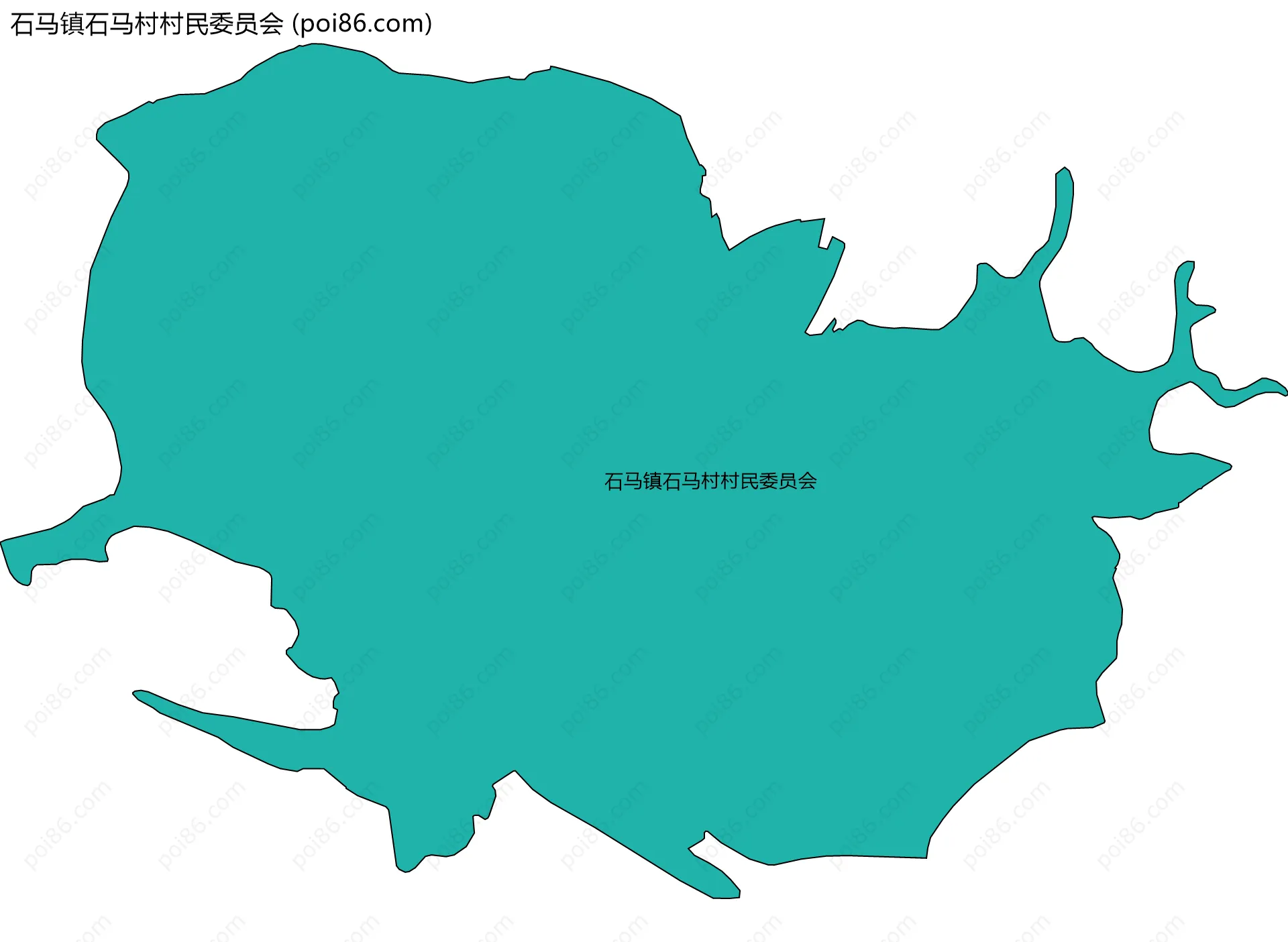 石马镇石马村村民委员会边界地图