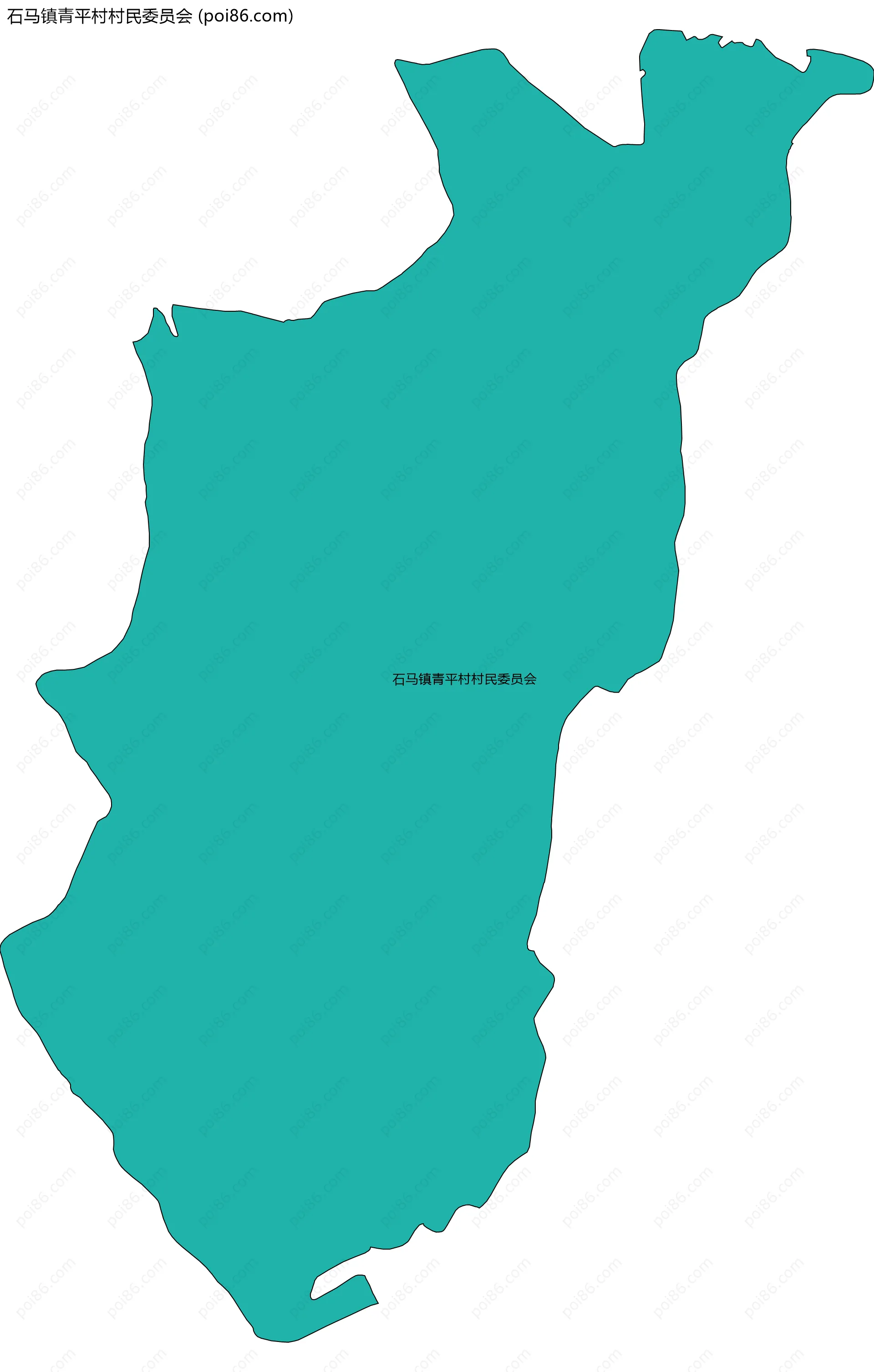 石马镇青平村村民委员会边界地图