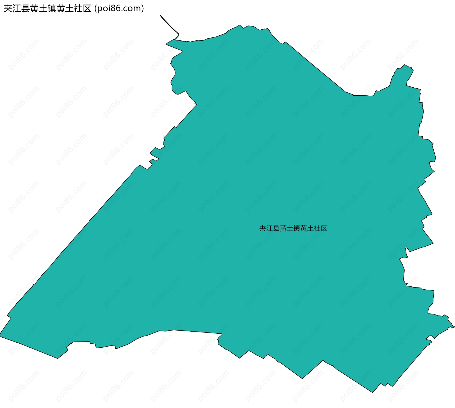 夹江县黄土镇黄土社区边界地图