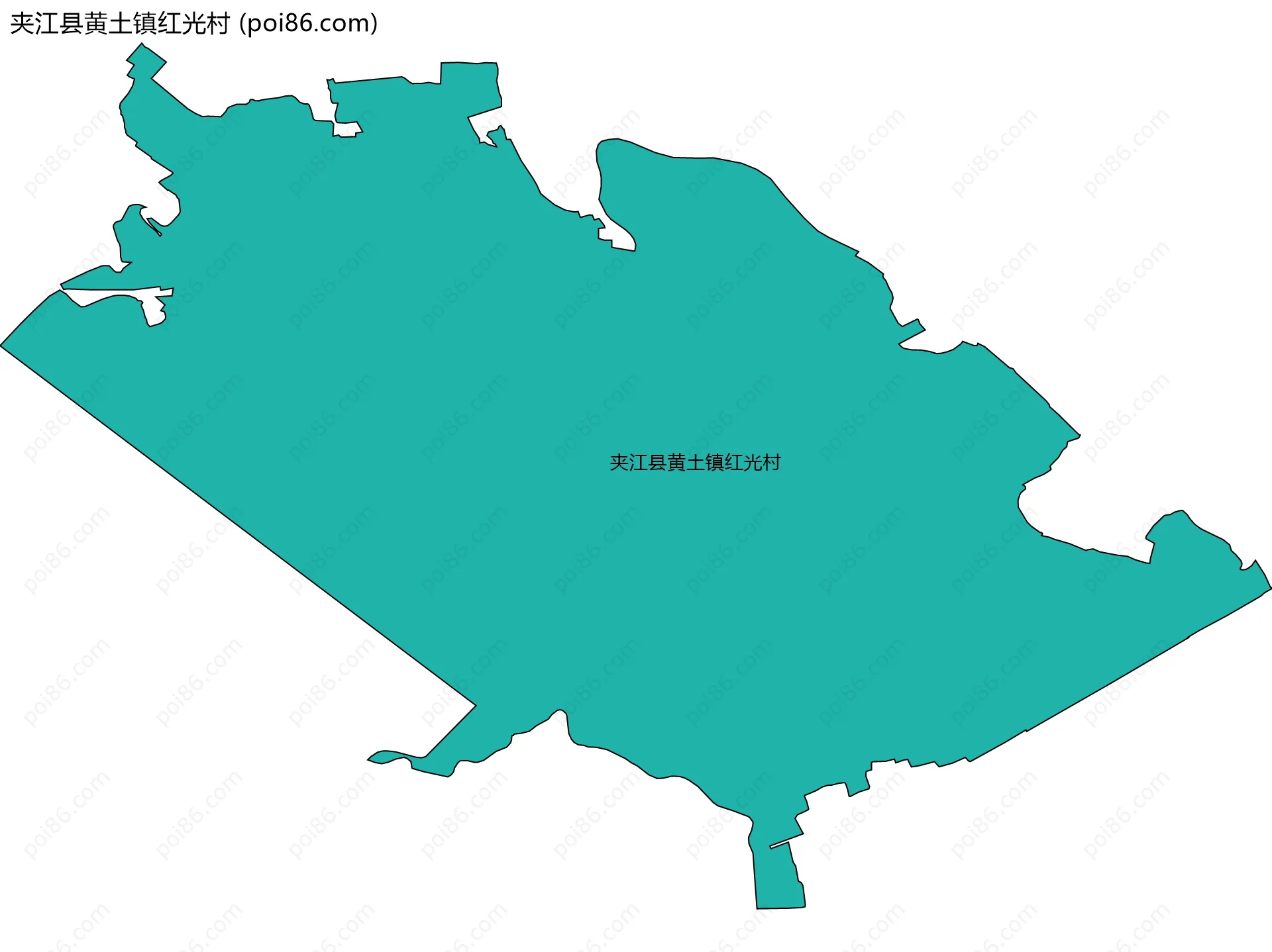 夹江县黄土镇红光村边界地图