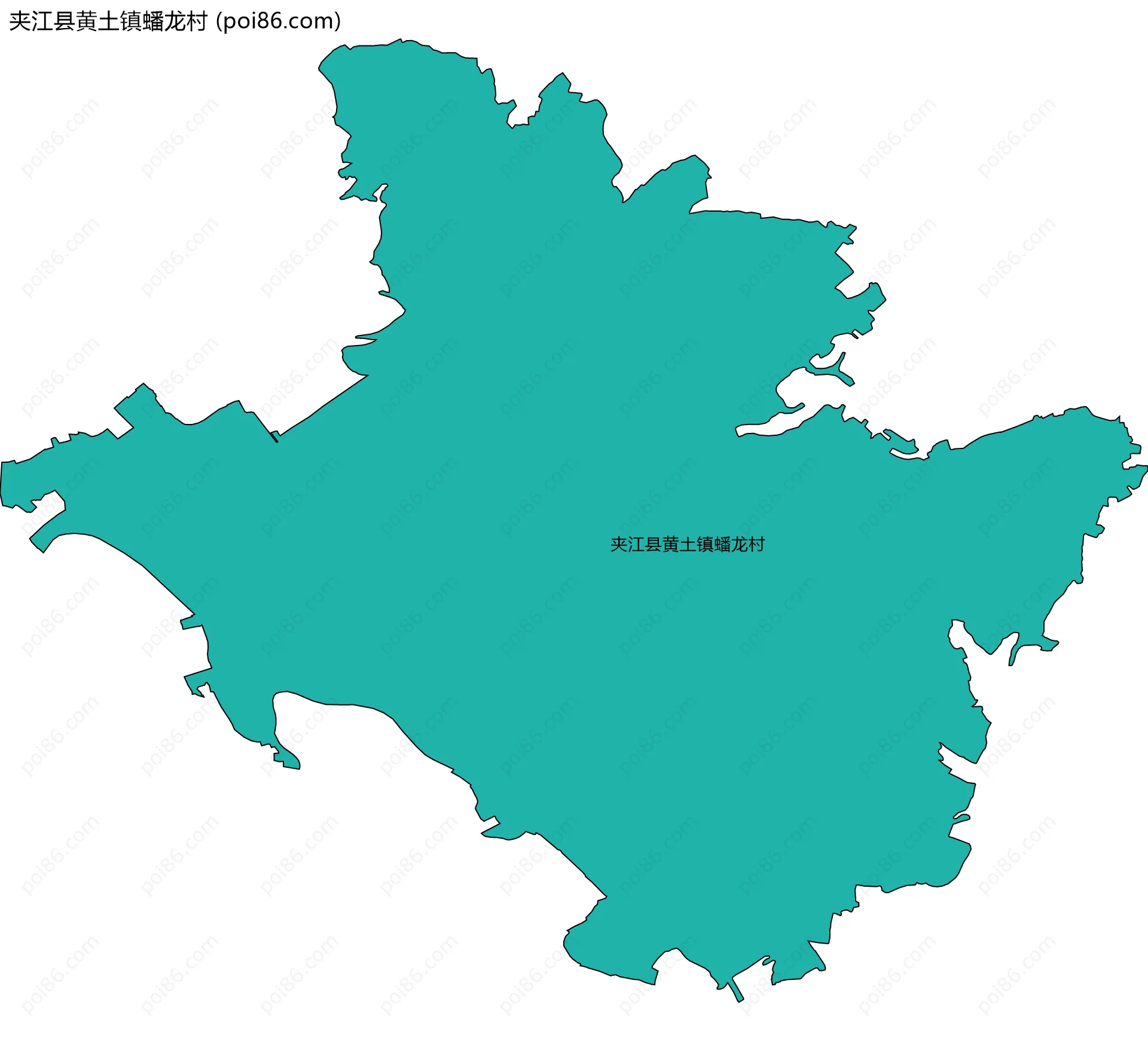 夹江县黄土镇蟠龙村边界地图