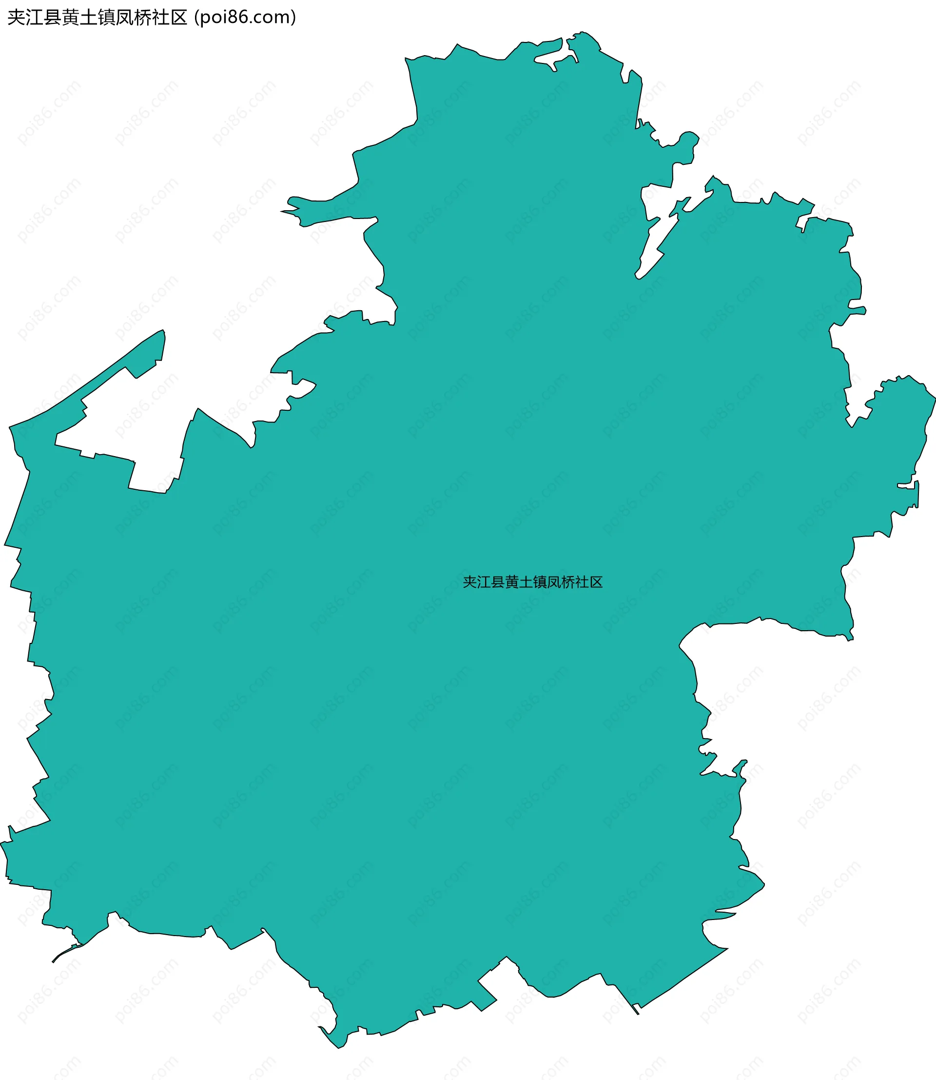 夹江县黄土镇凤桥社区边界地图