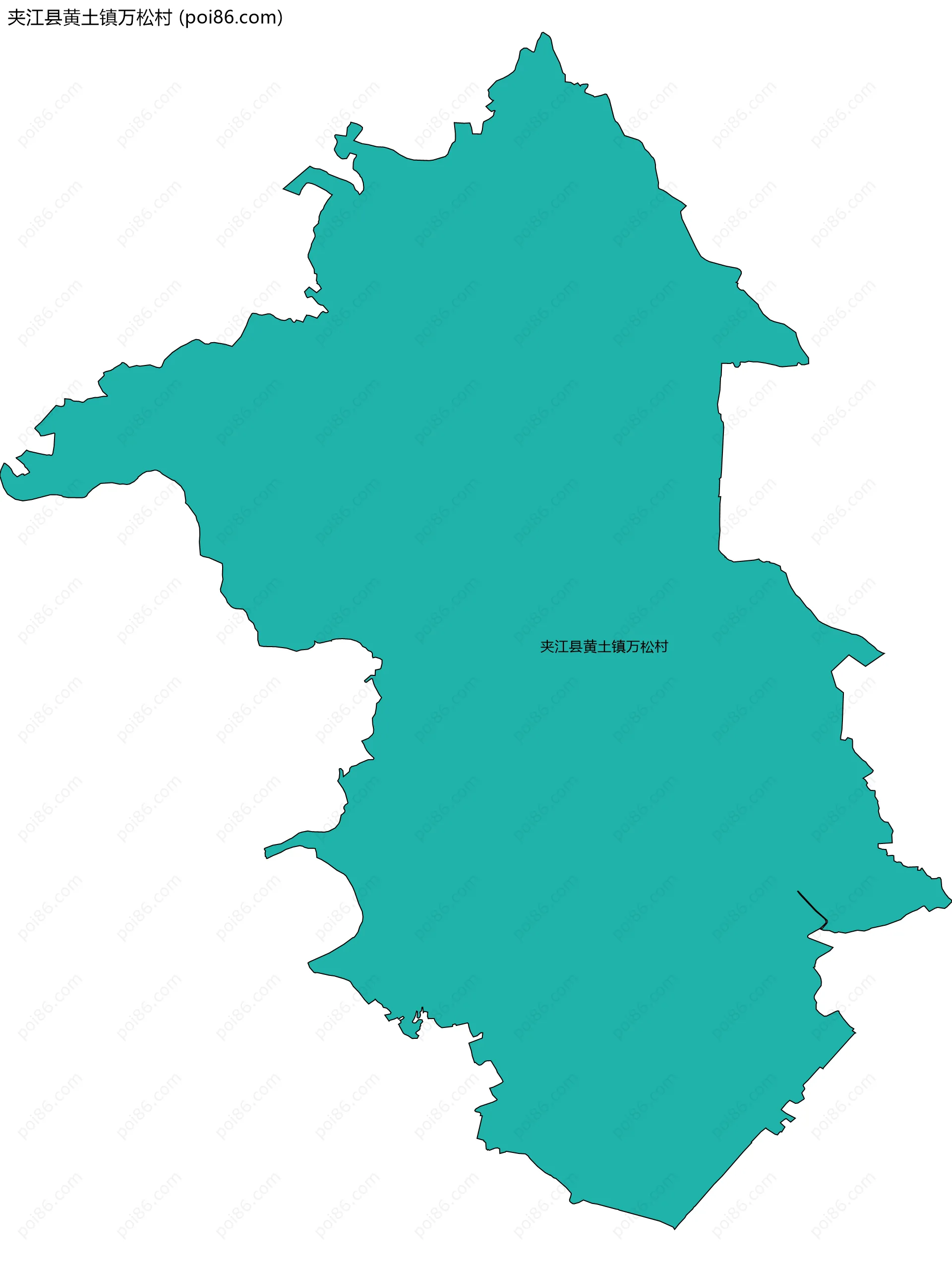 夹江县黄土镇万松村边界地图